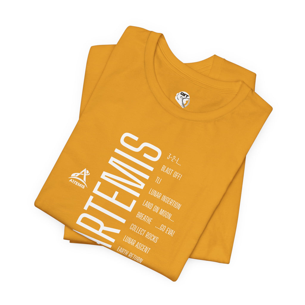 Artemis Mission Timeline T-shirt - Vertical | Space Mission Graphic Tee