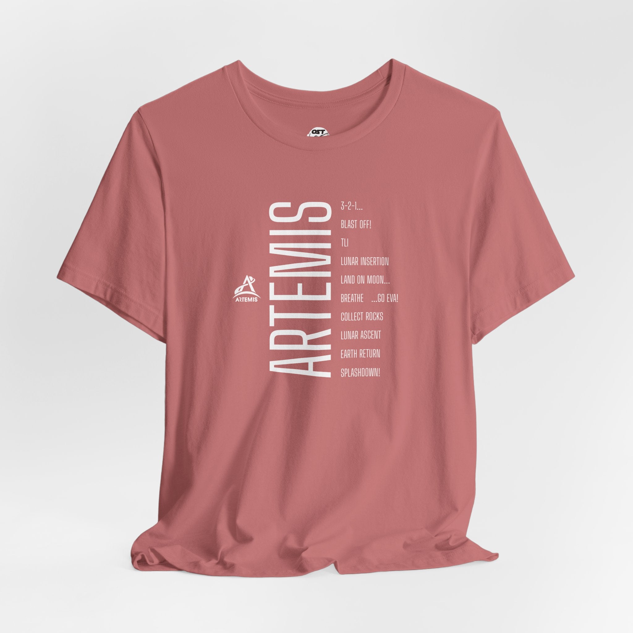Artemis Mission Timeline T-shirt - Vertical | Space Mission Graphic Tee