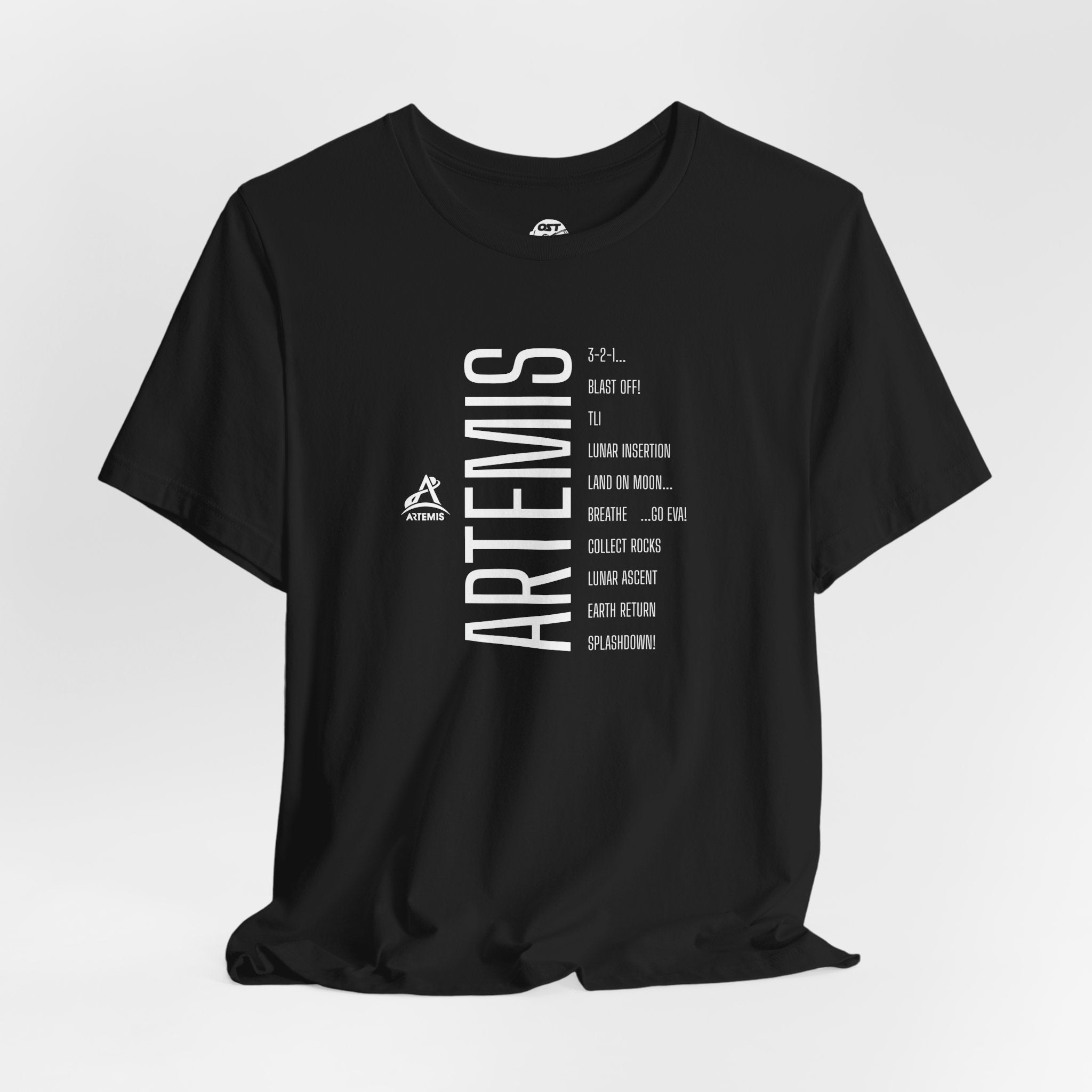 Artemis Mission Timeline T-shirt - Vertical | Space Mission Graphic Tee