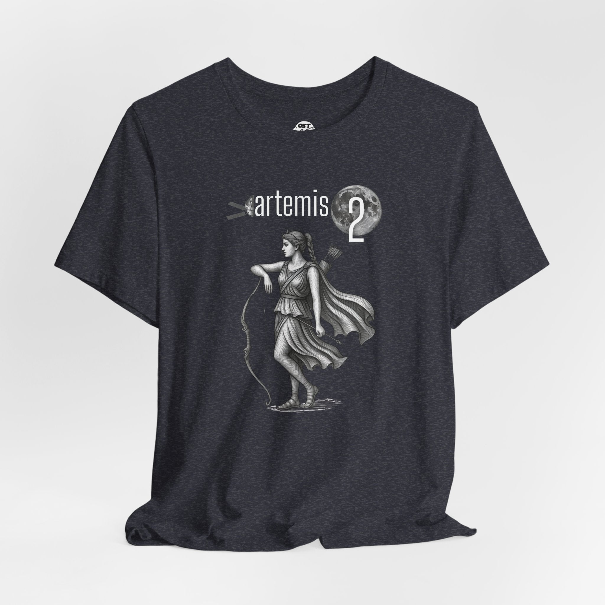 Artemis 2 Mission with Moon Goddess T-shirt | Space Mission Vintage Graphic Tee