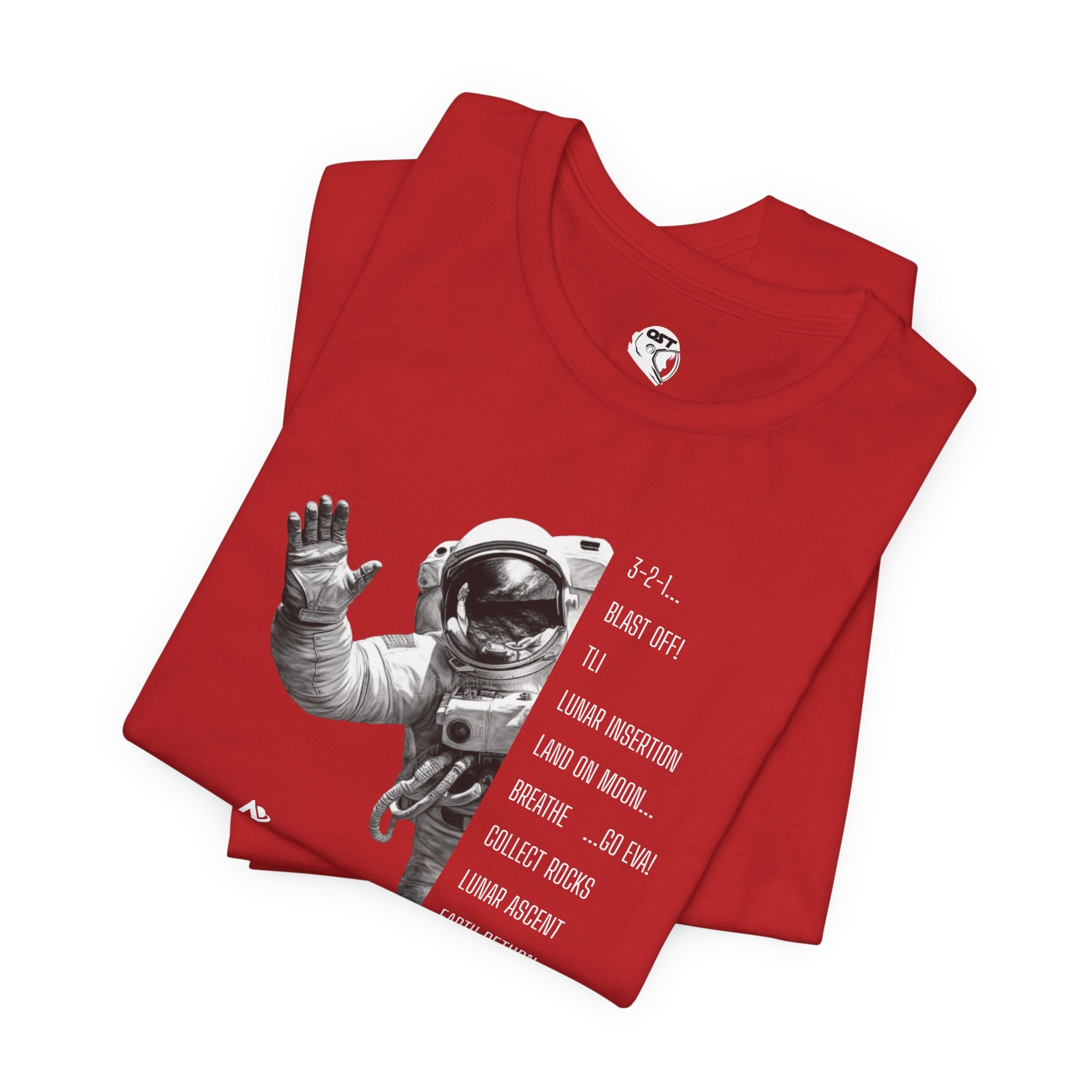 Artemis Mission Timeline with Astronaut T-shirt | Space Mission Graphic Tee