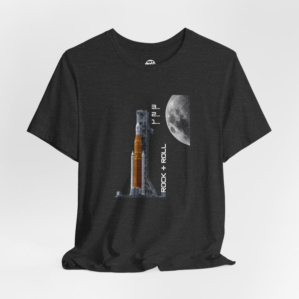 Artemis Rocket with Moon T-shirt | Space Launch Graphic Tee