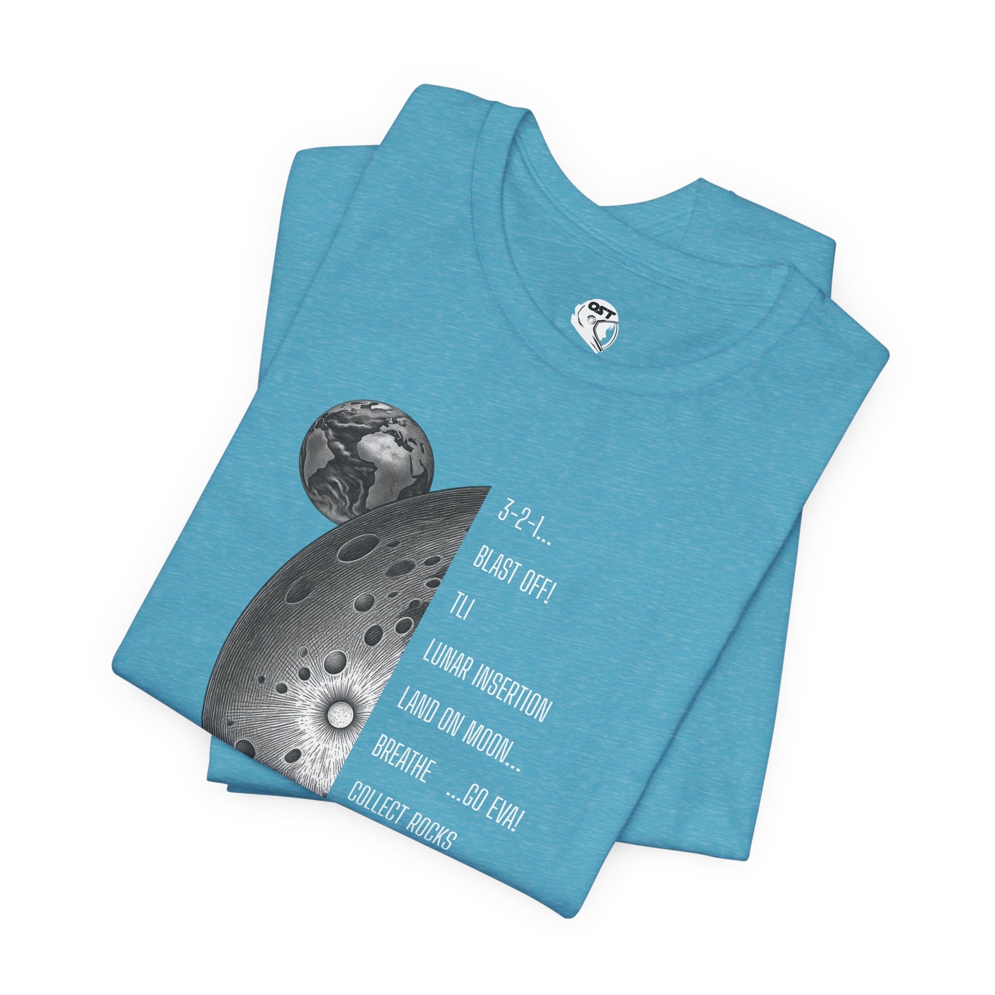 Artemis Mission Timeline with Moon T-shirt | Space Mission Vintage Graphic Tee
