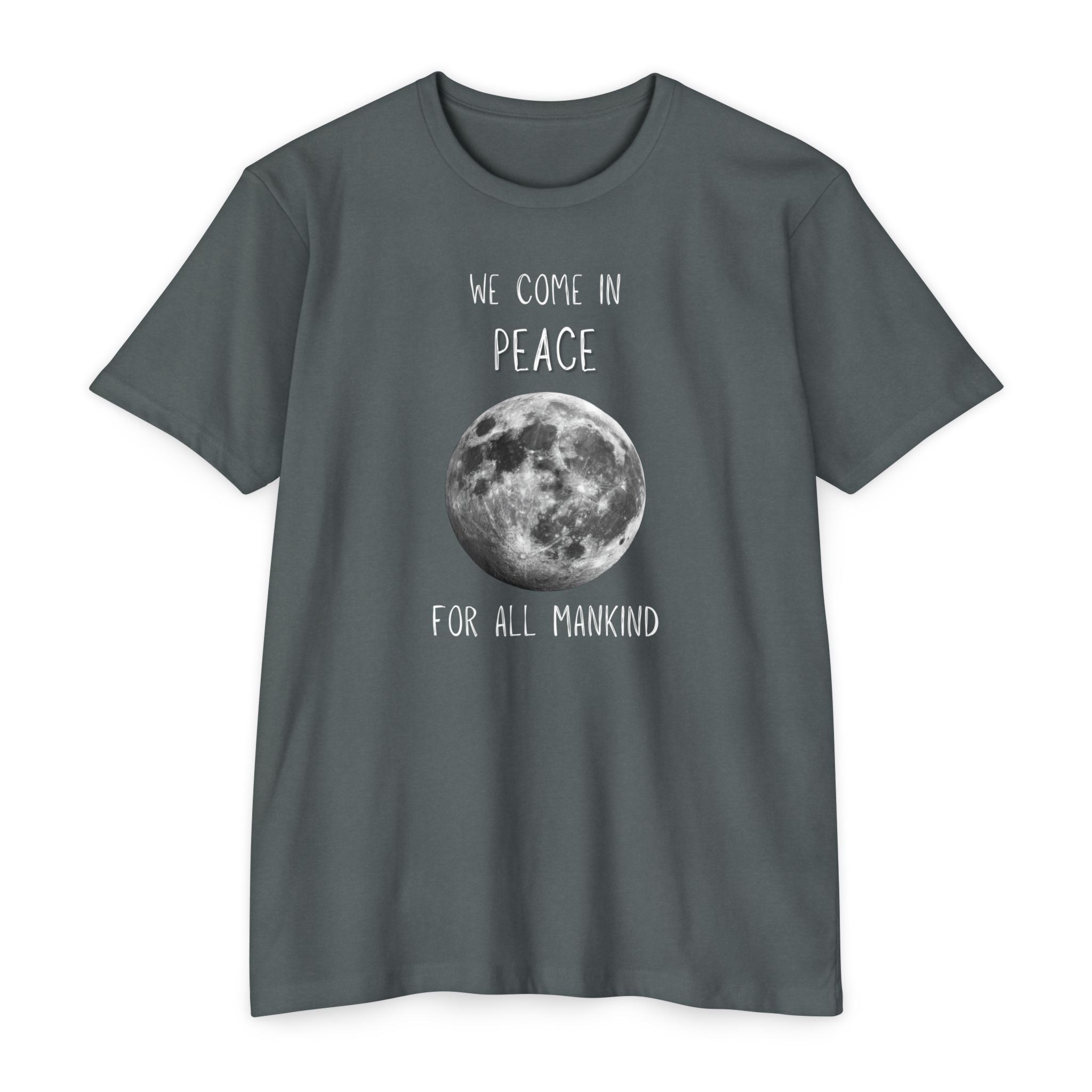 Moon 'We come in Peace' T-shirt | Lunar Graphic Tee