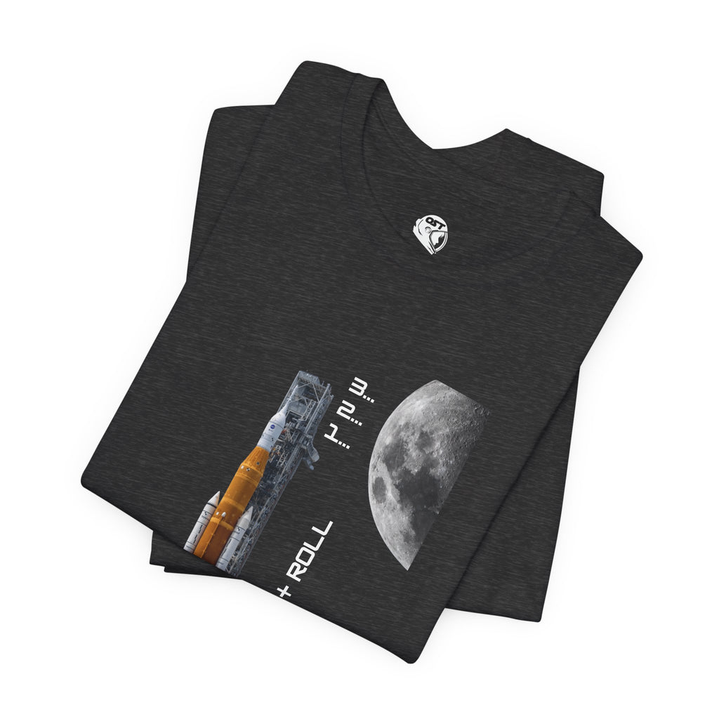 Artemis Rocket with Moon T-shirt | Space Launch Graphic Tee