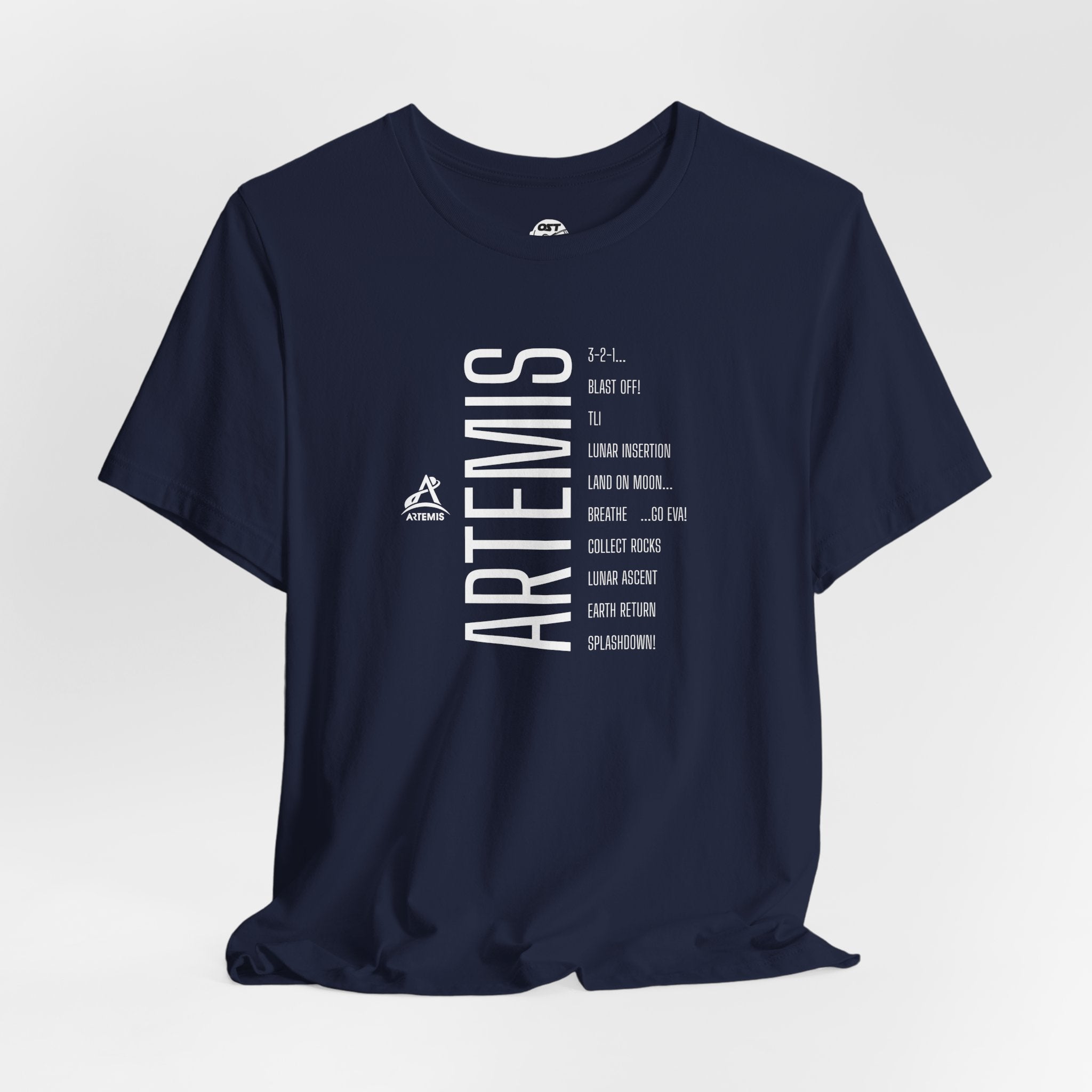 Artemis Mission Timeline T-shirt - Vertical | Space Mission Graphic Tee