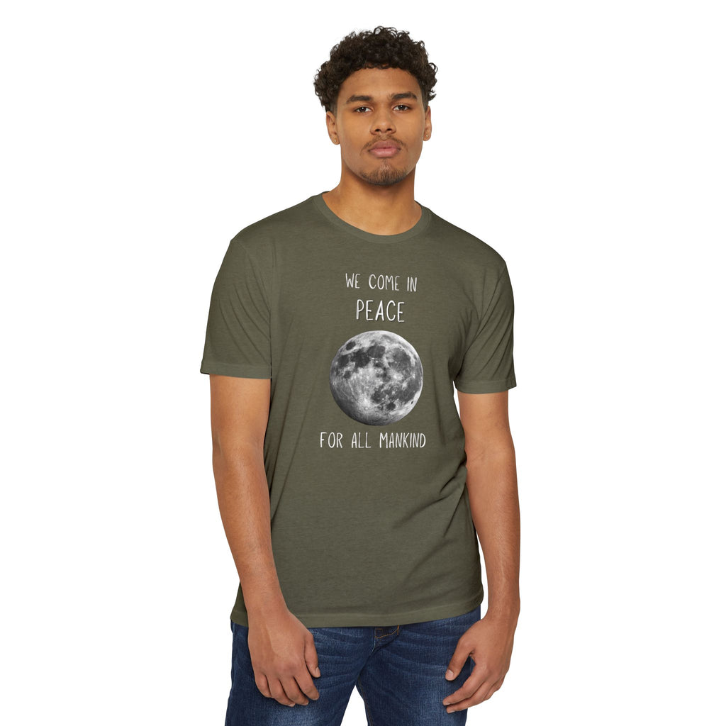 Moon 'We come in Peace' T-shirt | Lunar Graphic Tee