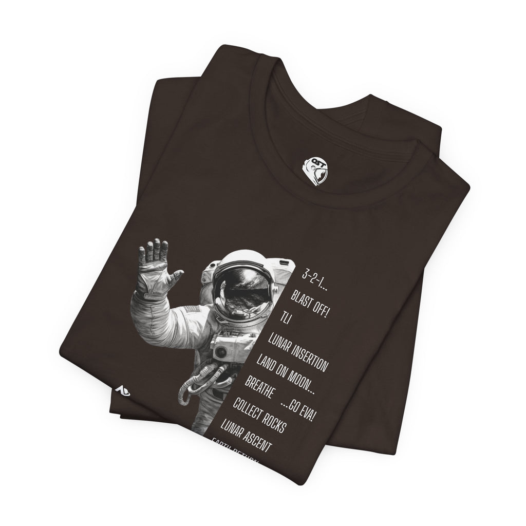 Artemis Mission Timeline with Astronaut T-shirt | Space Mission Graphic Tee