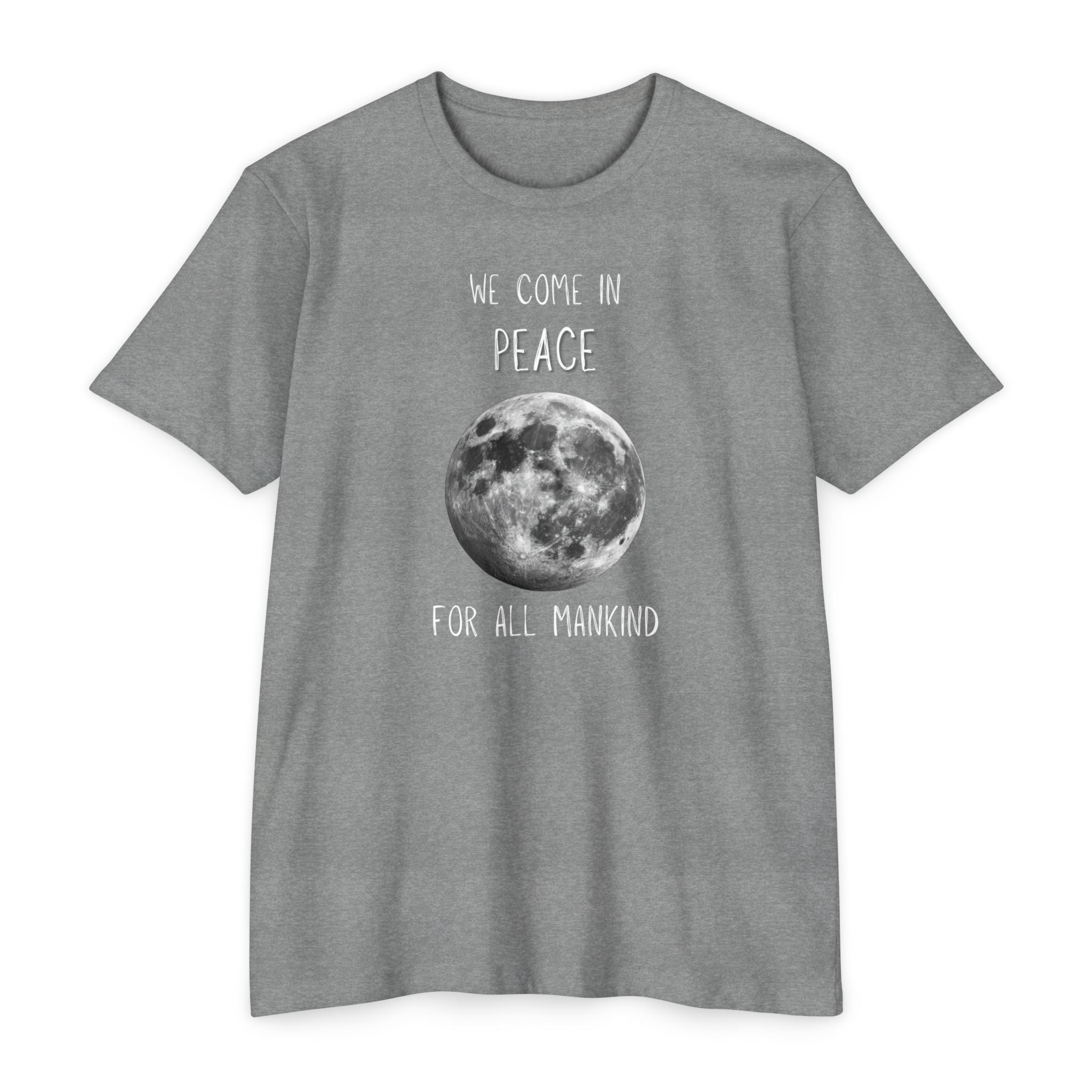 Moon 'We come in Peace' T-shirt | Lunar Graphic Tee