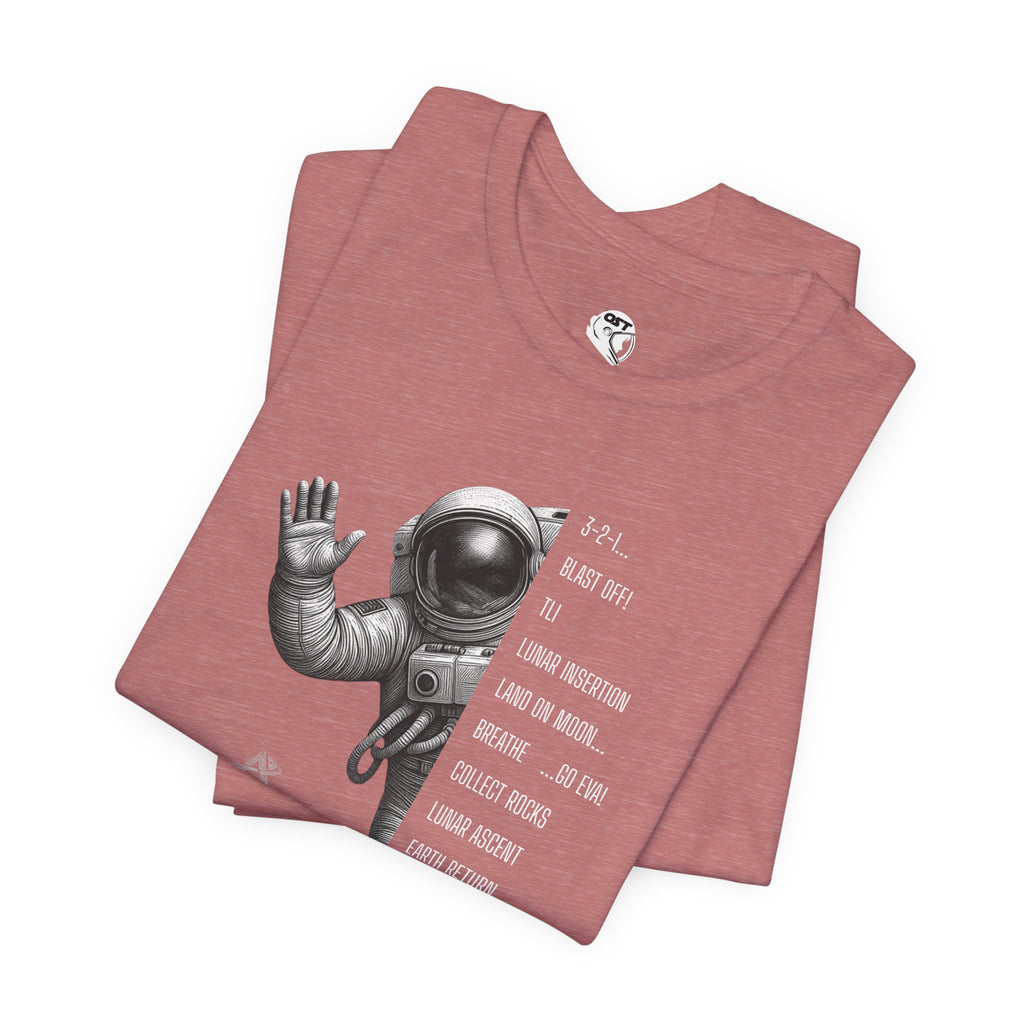 Artemis Mission Timeline with Astronaut | Space Mission Vintage Graphic Tee