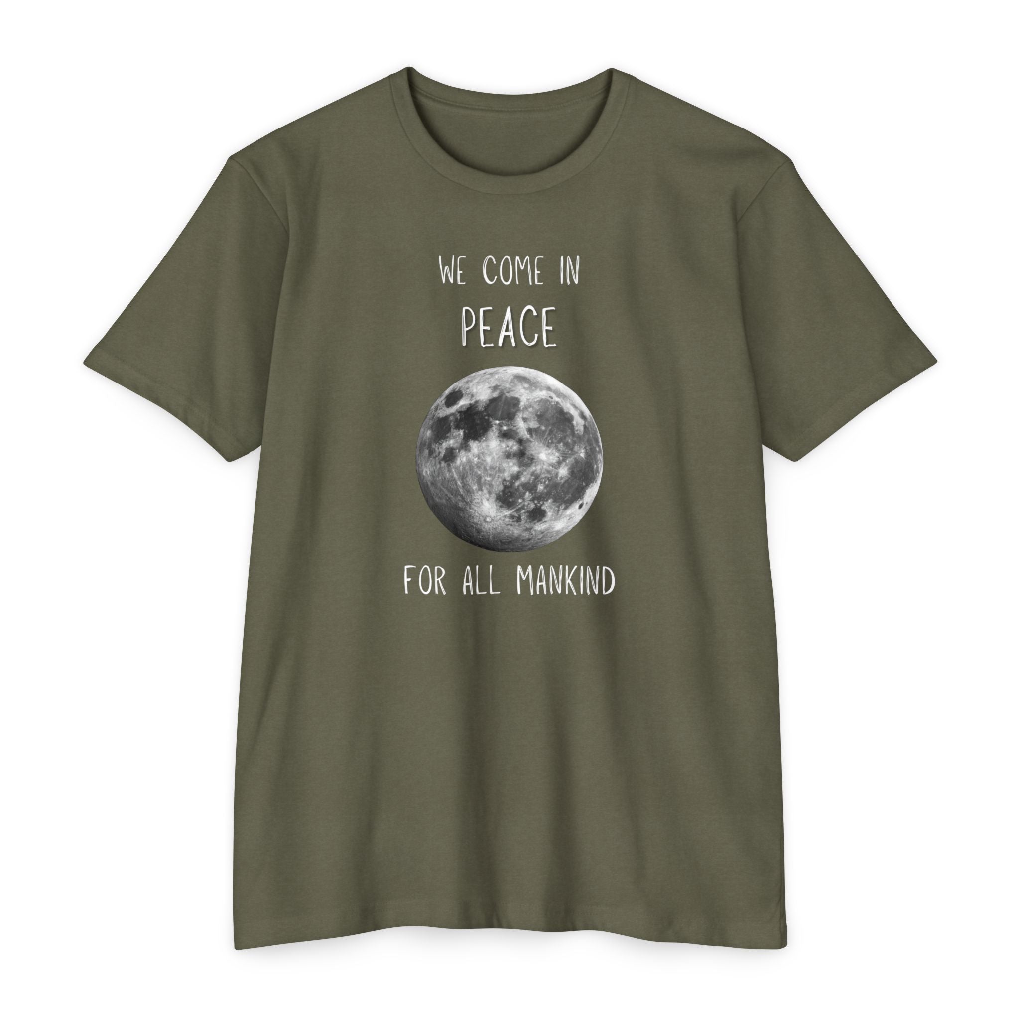 Moon 'We come in Peace' T-shirt | Lunar Graphic Tee