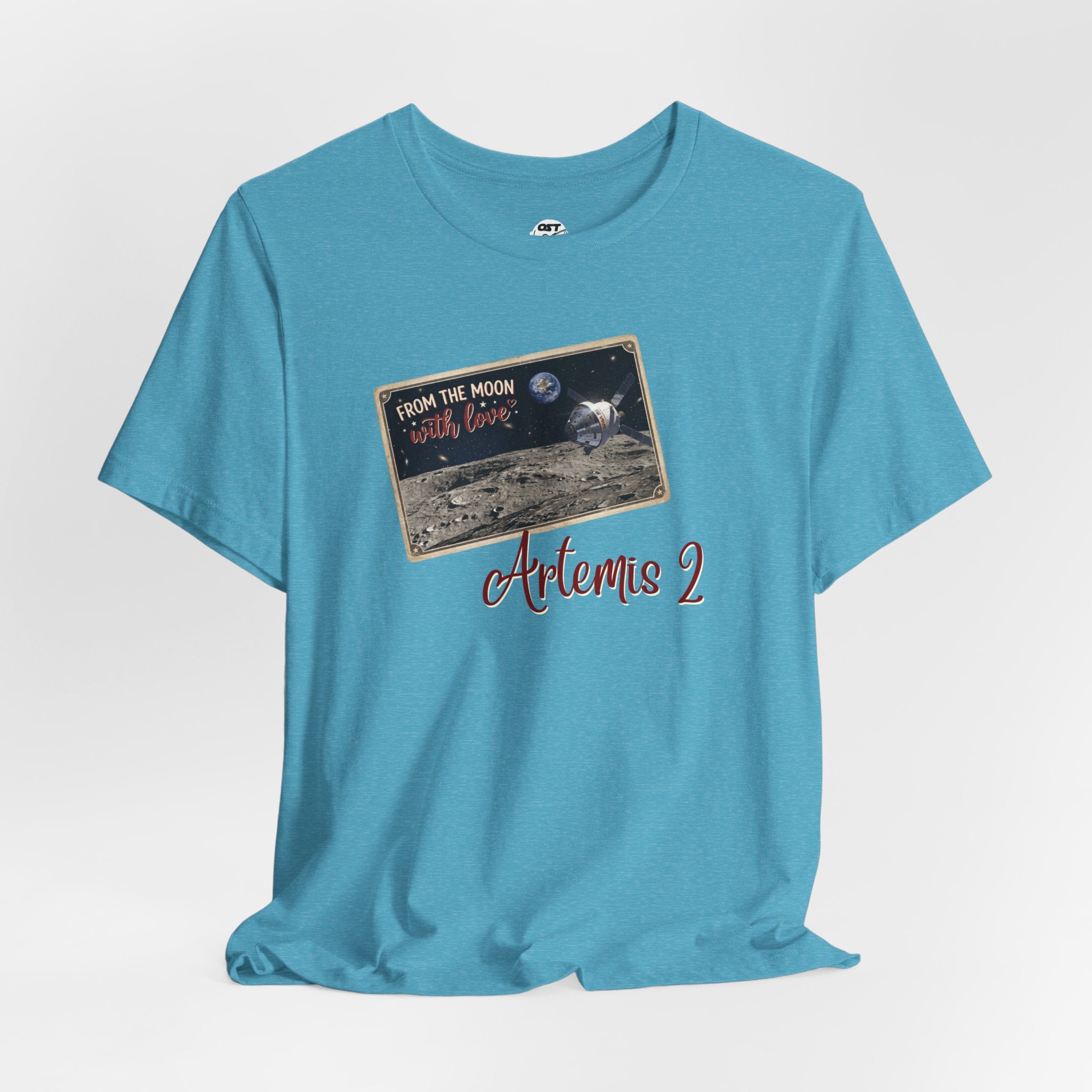Artemis 2 Moon Postcard T-shirt | Space Mission Graphic Tee