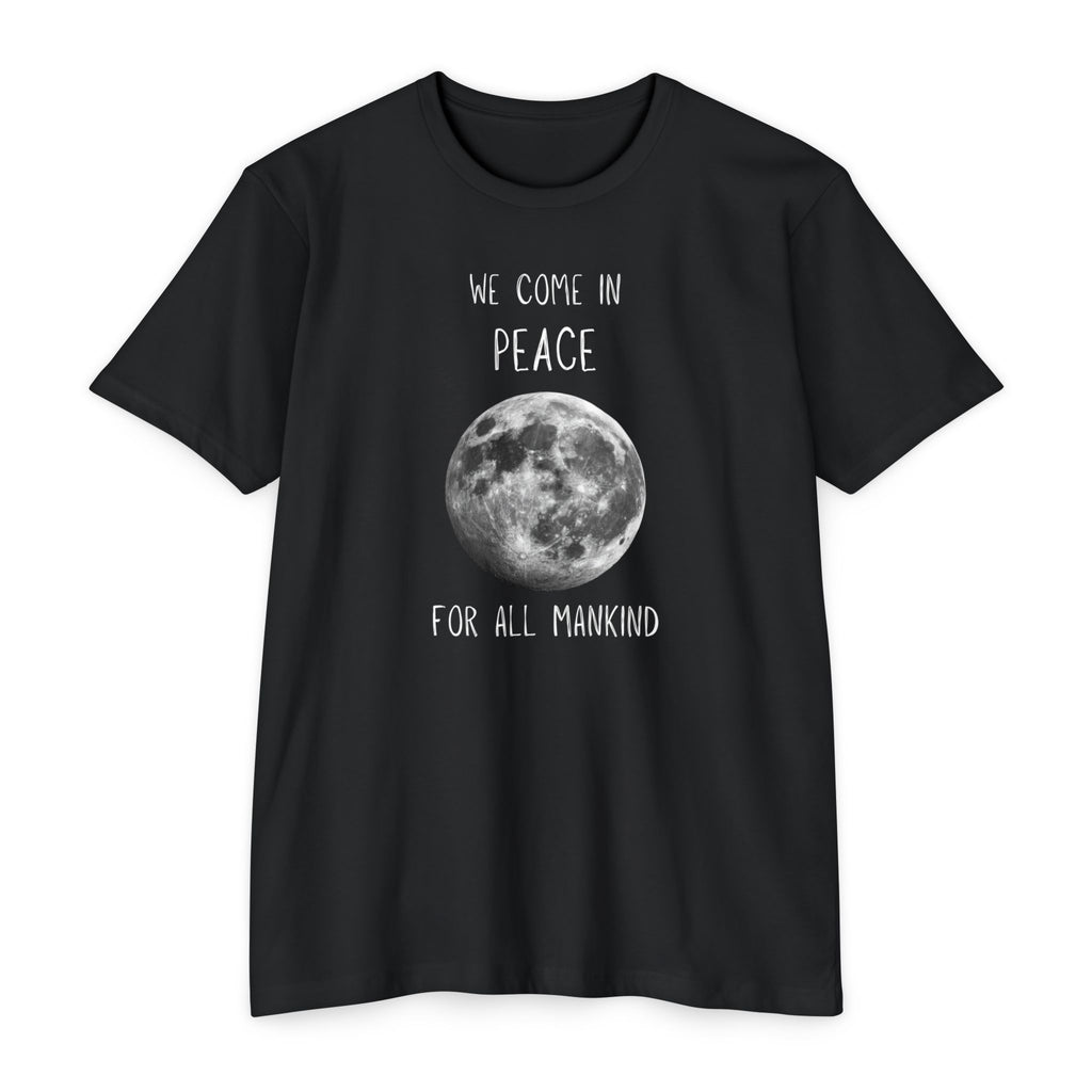 Moon 'We come in Peace' T-shirt | Lunar Graphic Tee