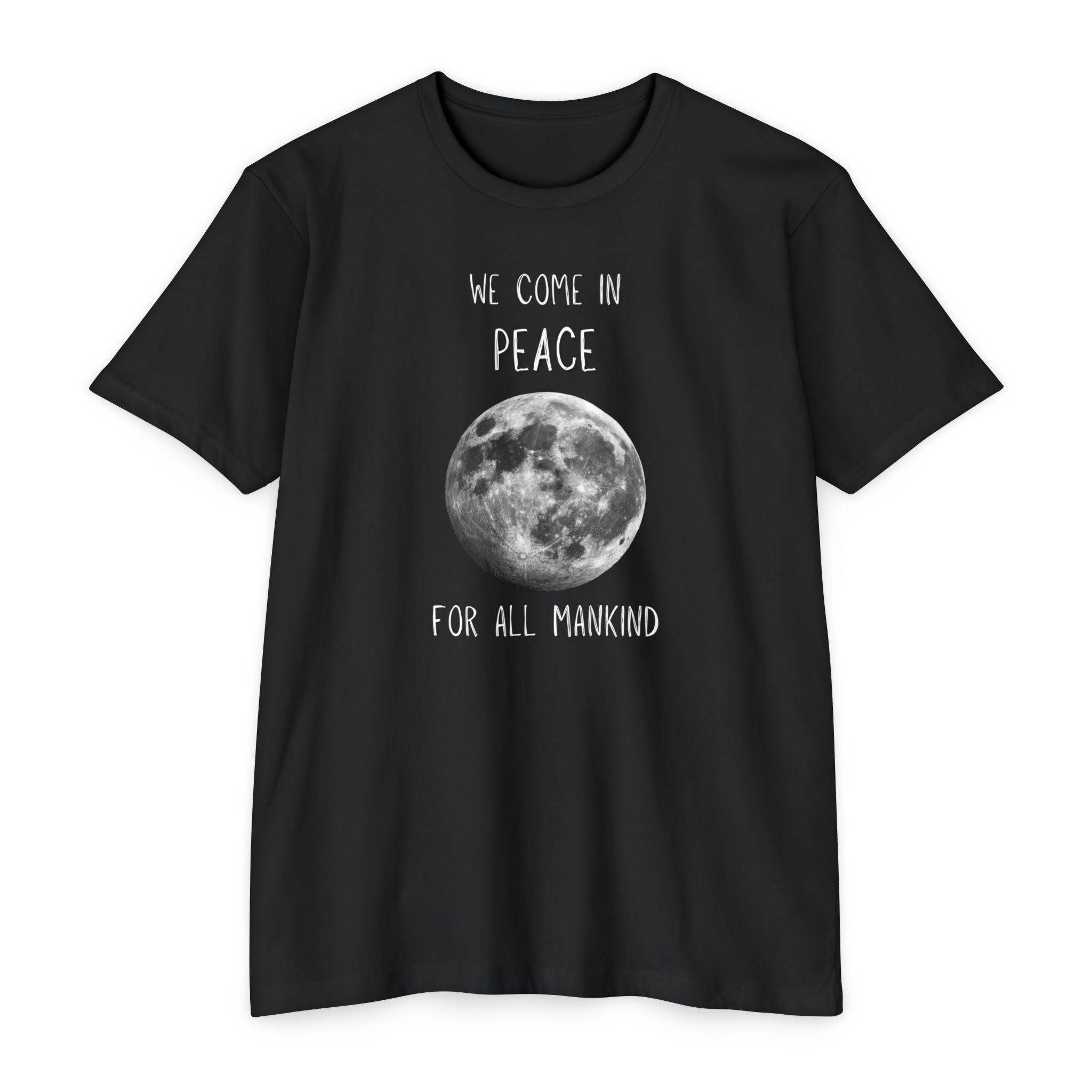 Moon 'We come in Peace' T-shirt | Lunar Graphic Tee