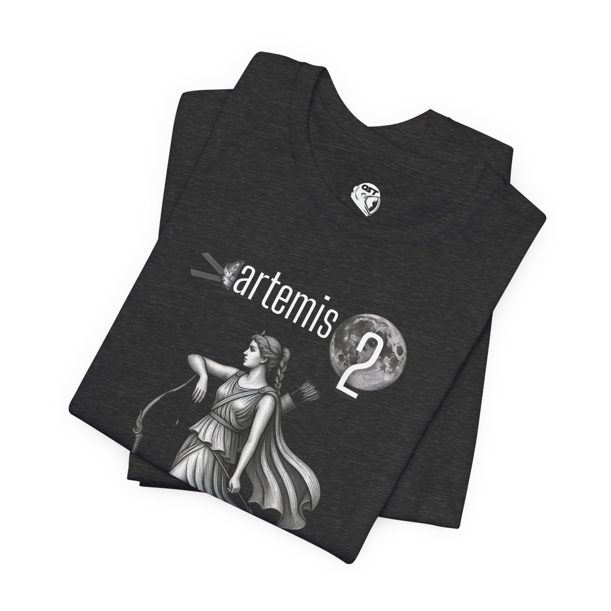 Artemis 2 Mission with Moon Goddess T-shirt | Space Mission Vintage Graphic Tee