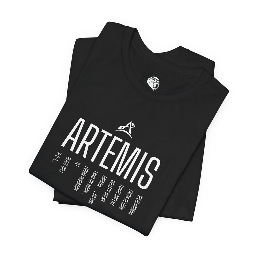 Artemis Mission Timeline T-shirt | Space Mission Graphic Tee