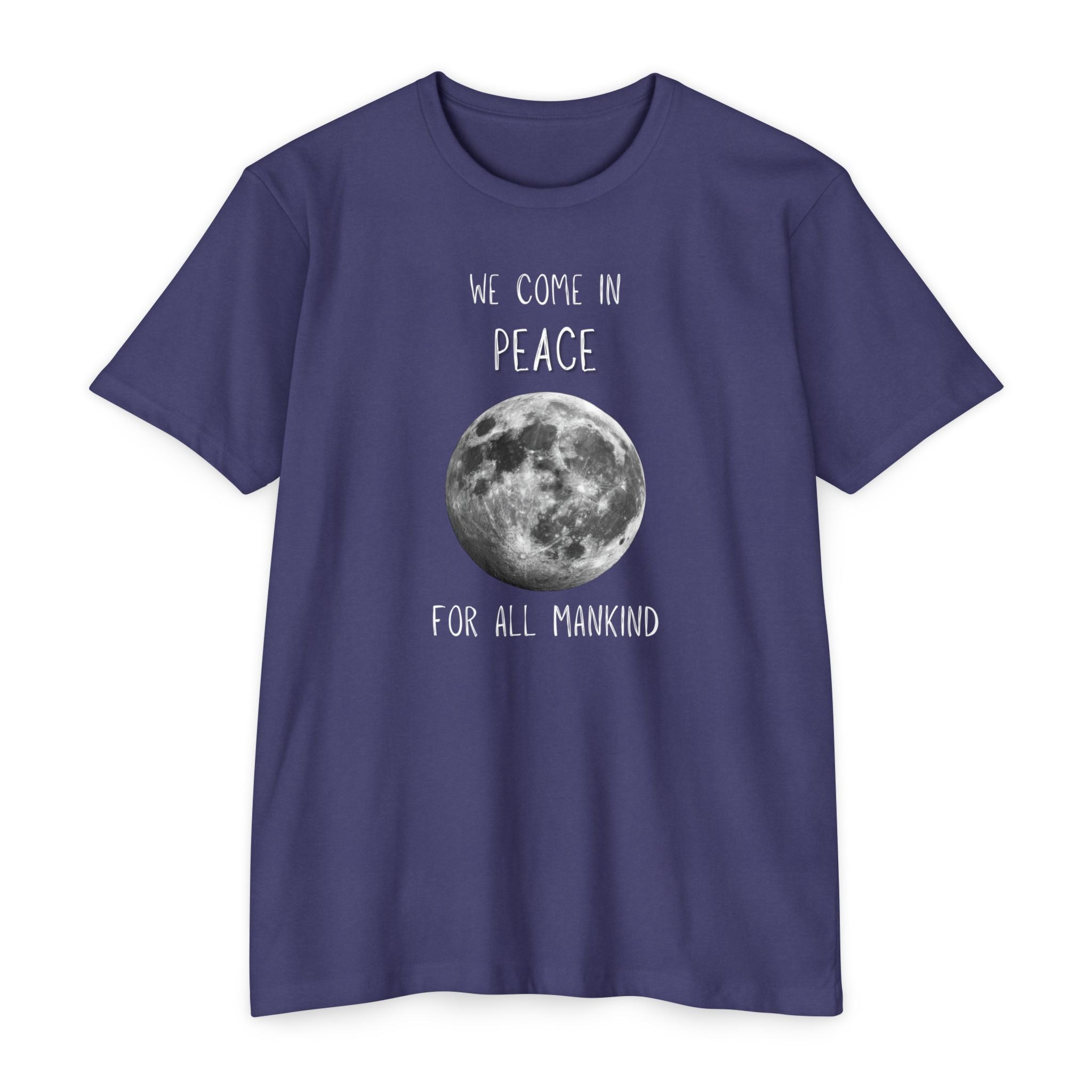 Moon 'We come in Peace' T-shirt | Lunar Graphic Tee
