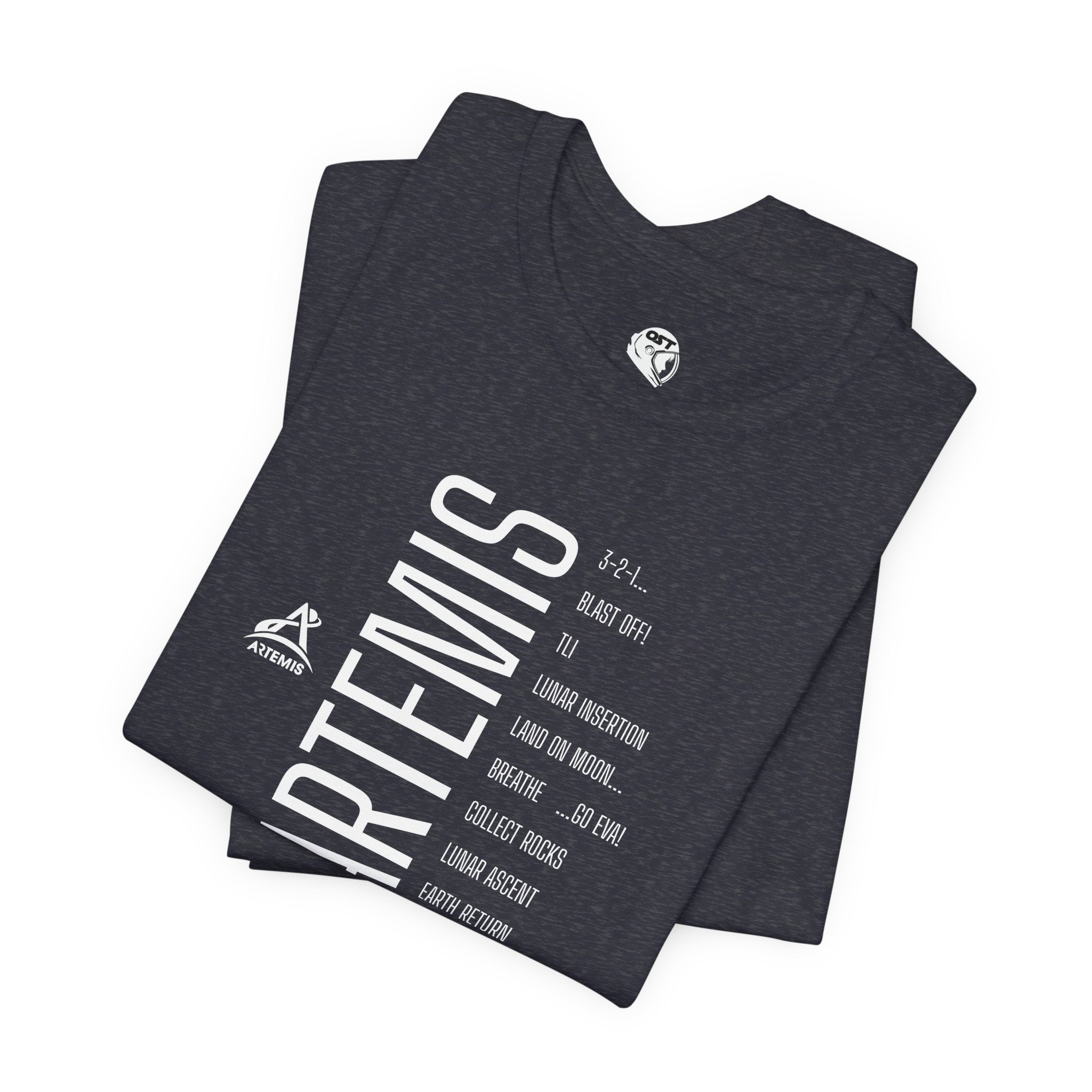 Artemis Mission Timeline T-shirt - Vertical | Space Mission Graphic Tee