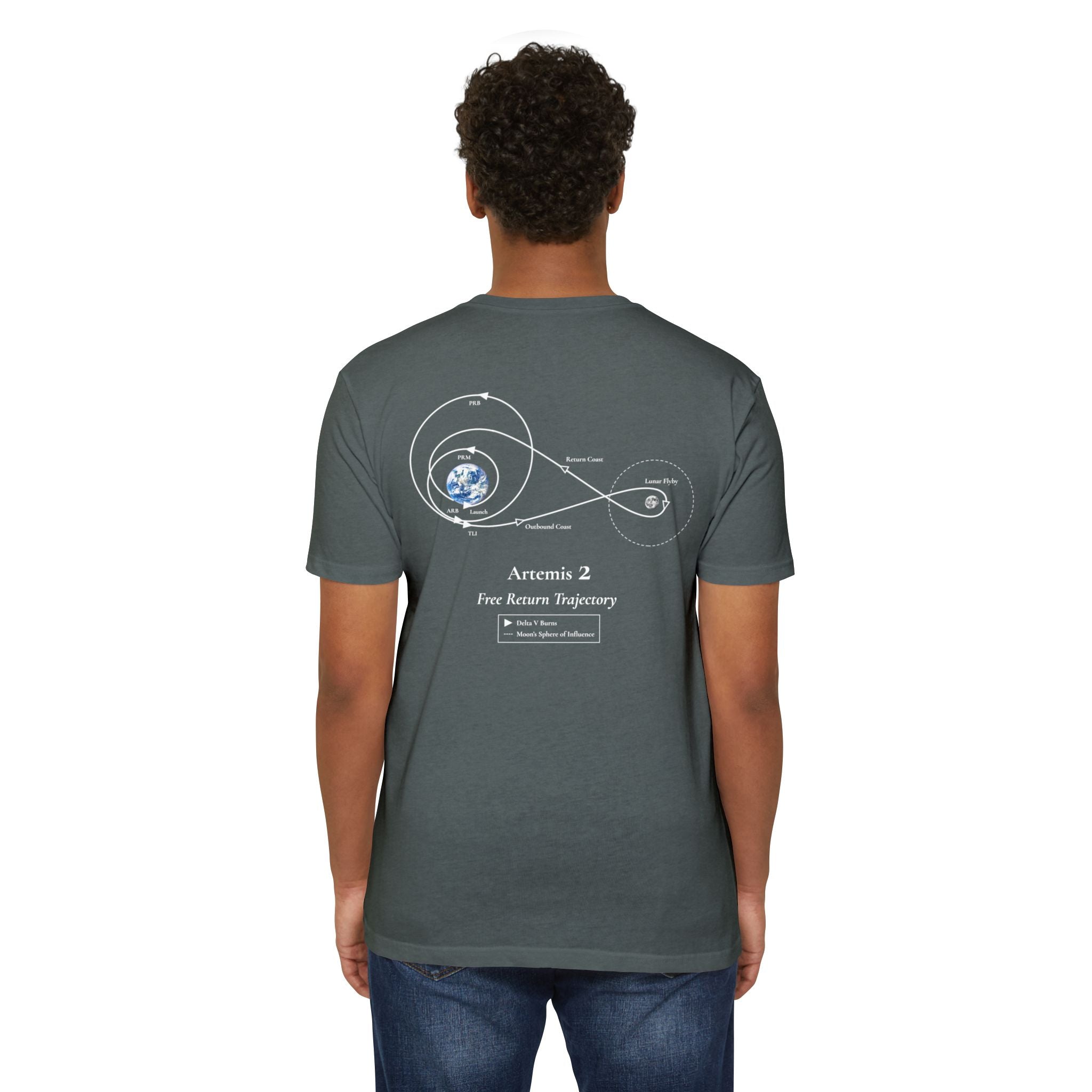 Artemis 2 Free Return Trajectory T-shirt | Spacecraft Moon Mission Tee