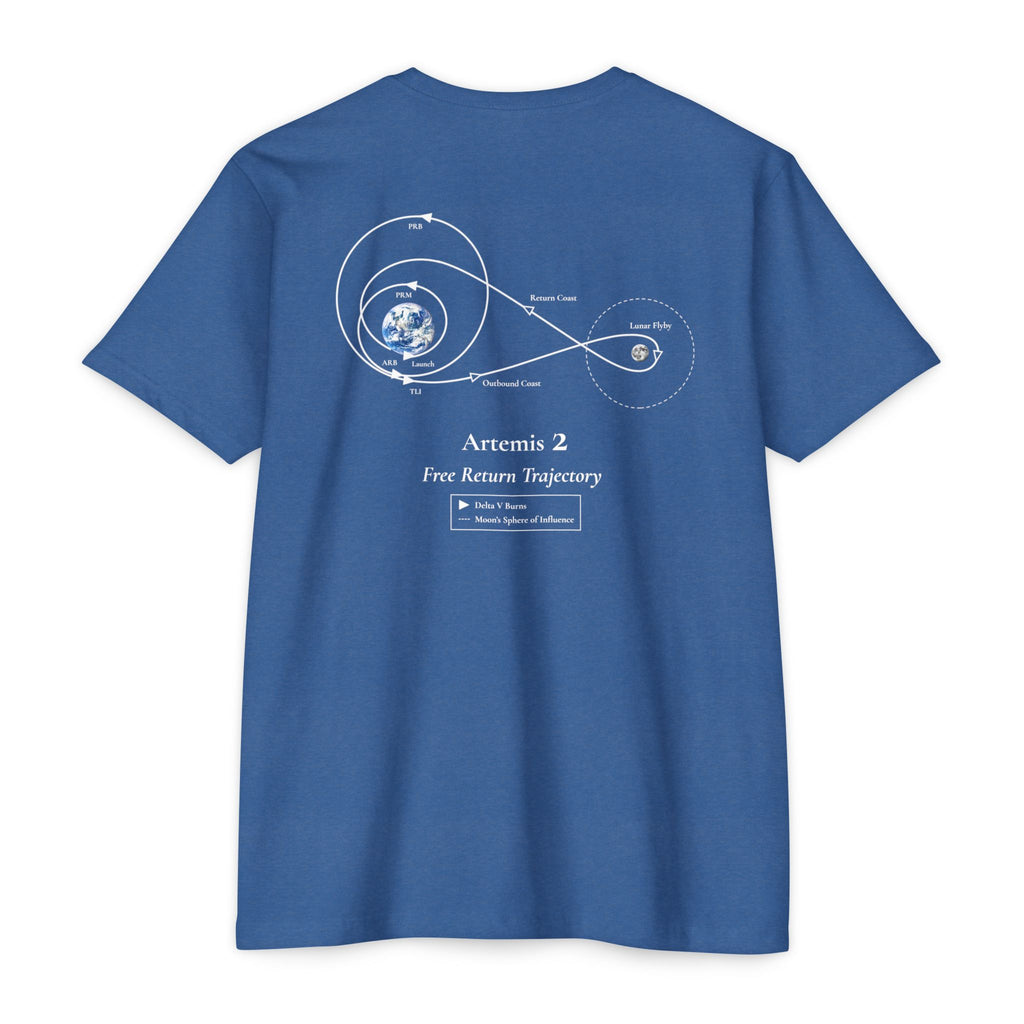 Artemis 2 Free Return Trajectory T-shirt | Spacecraft Moon Mission Tee