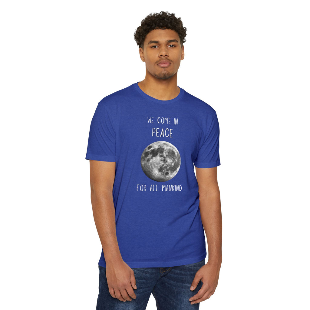 Moon 'We come in Peace' T-shirt | Lunar Graphic Tee