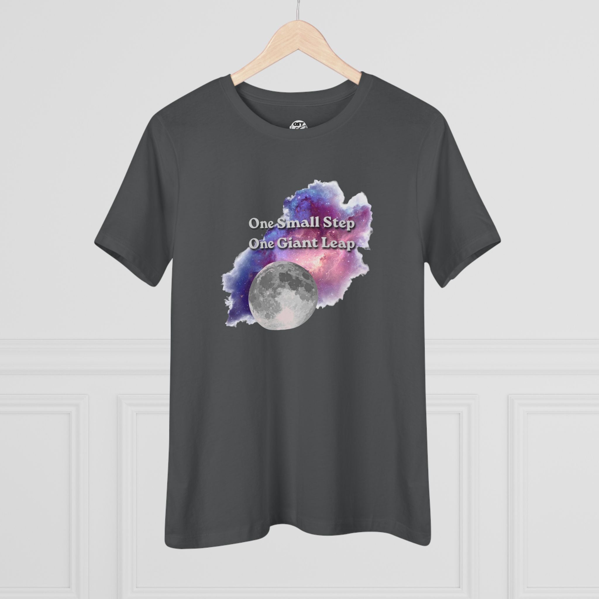 Moon Nebula 'One Small Step One Giant Leap' T-shirt | Space Graphic Tee