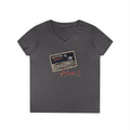 Artemis 2 Moon Postcard V-Neck T-Shirt | Lunar Mission Shirt