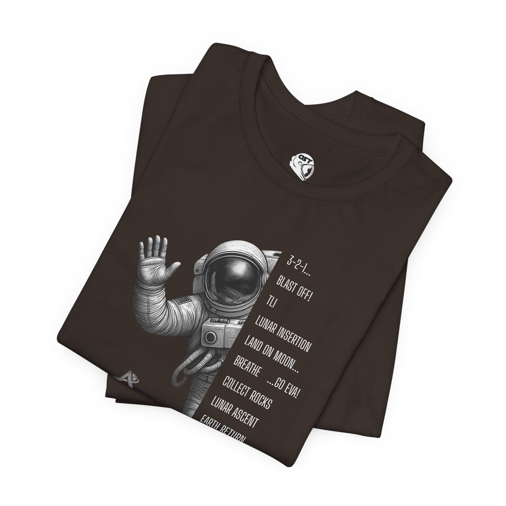 Artemis Mission Timeline with Astronaut | Space Mission Vintage Graphic Tee