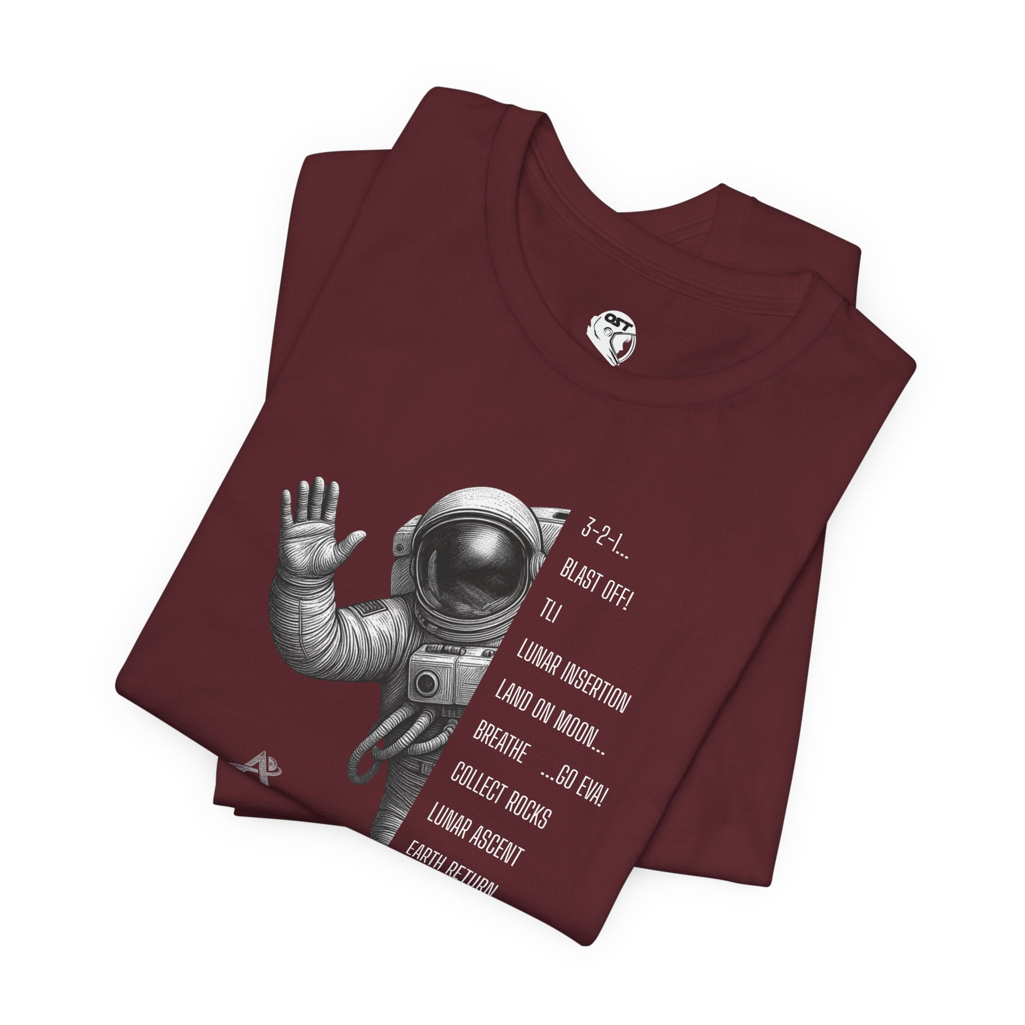 Artemis Mission Timeline with Astronaut | Space Mission Vintage Graphic Tee
