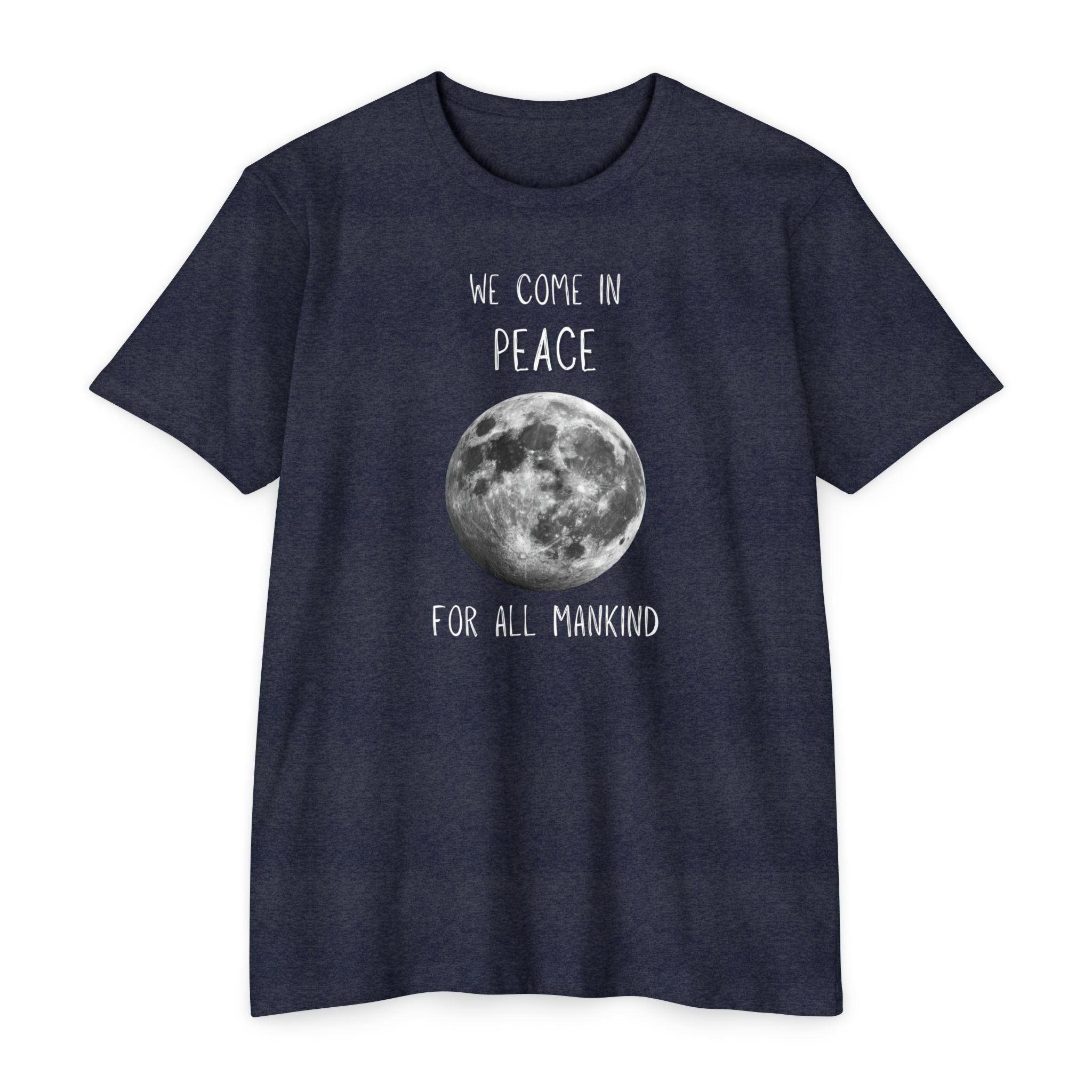 Moon 'We come in Peace' T-shirt | Lunar Graphic Tee