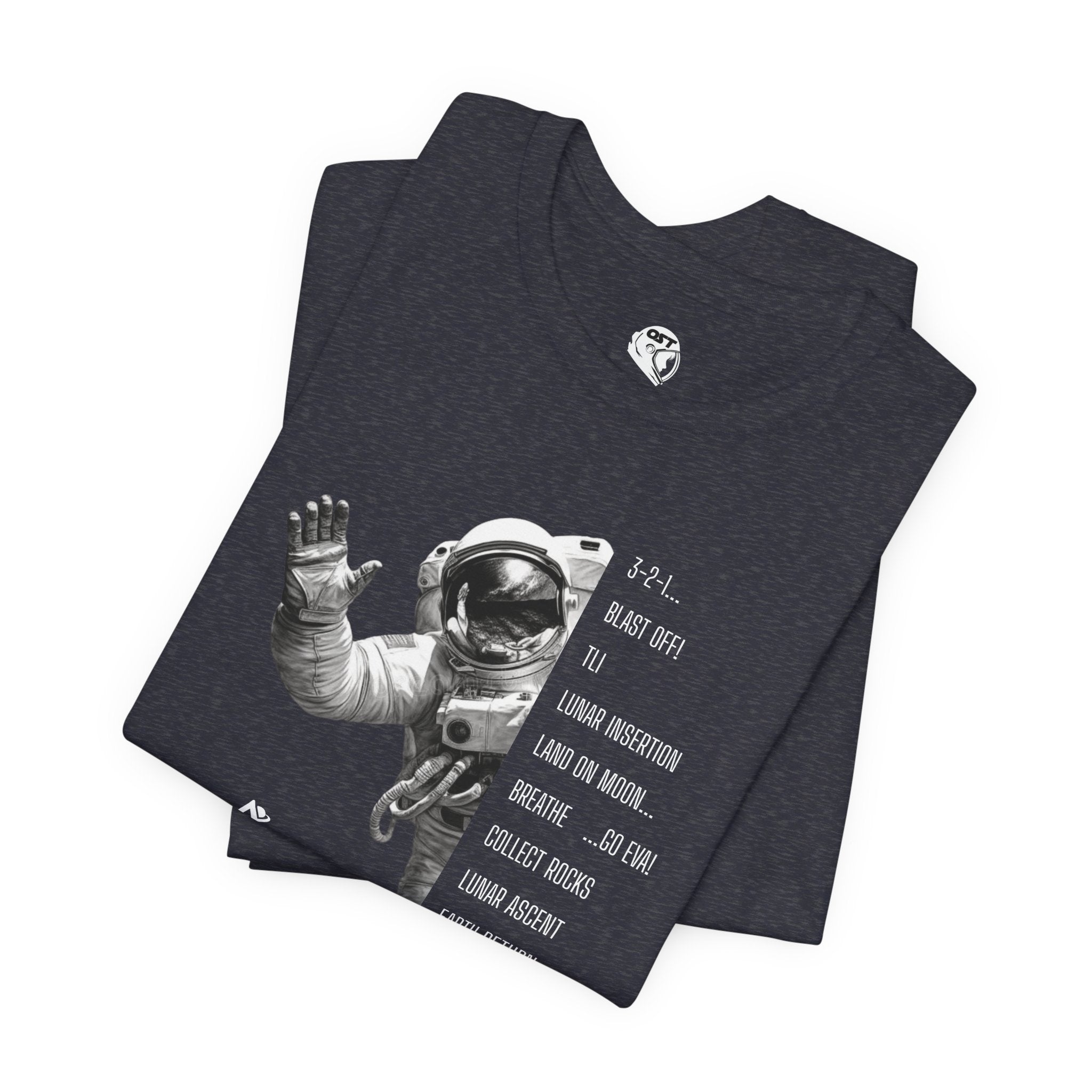 Artemis Mission Timeline with Astronaut T-shirt | Space Mission Graphic Tee