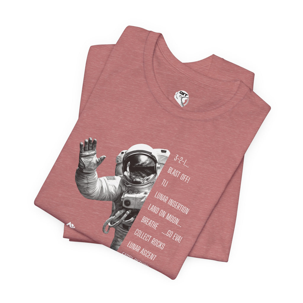 Artemis Mission Timeline with Astronaut T-shirt | Space Mission Graphic Tee