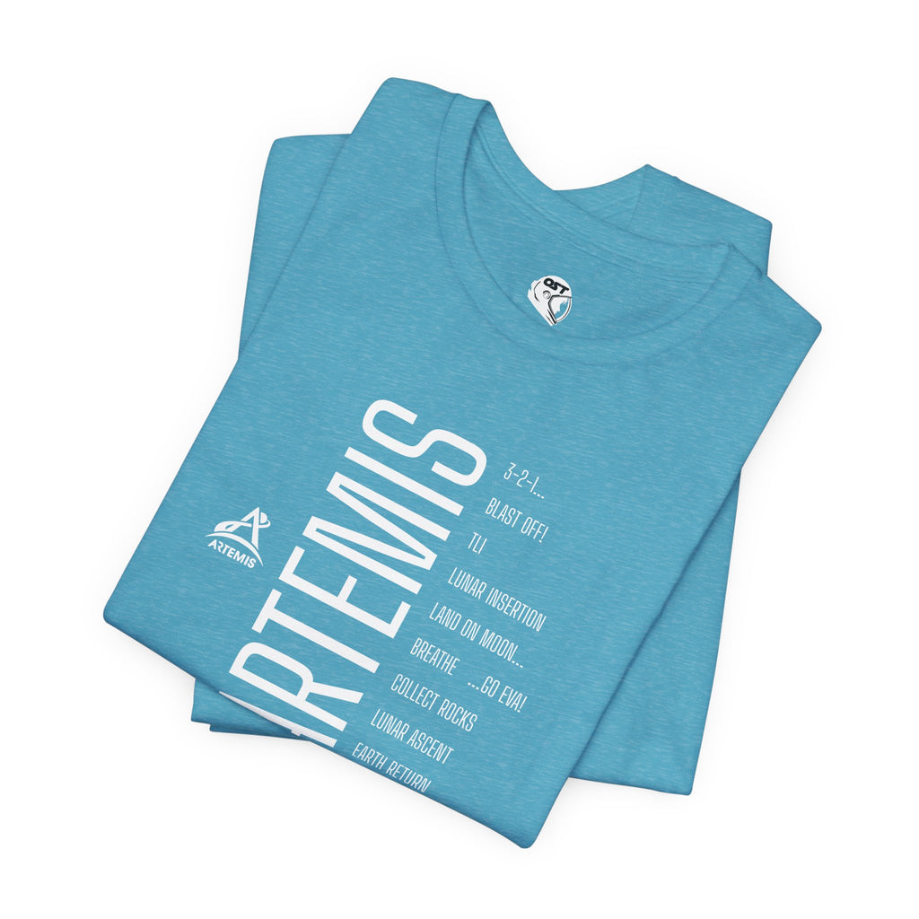 Artemis Mission Timeline T-shirt - Vertical | Space Mission Graphic Tee