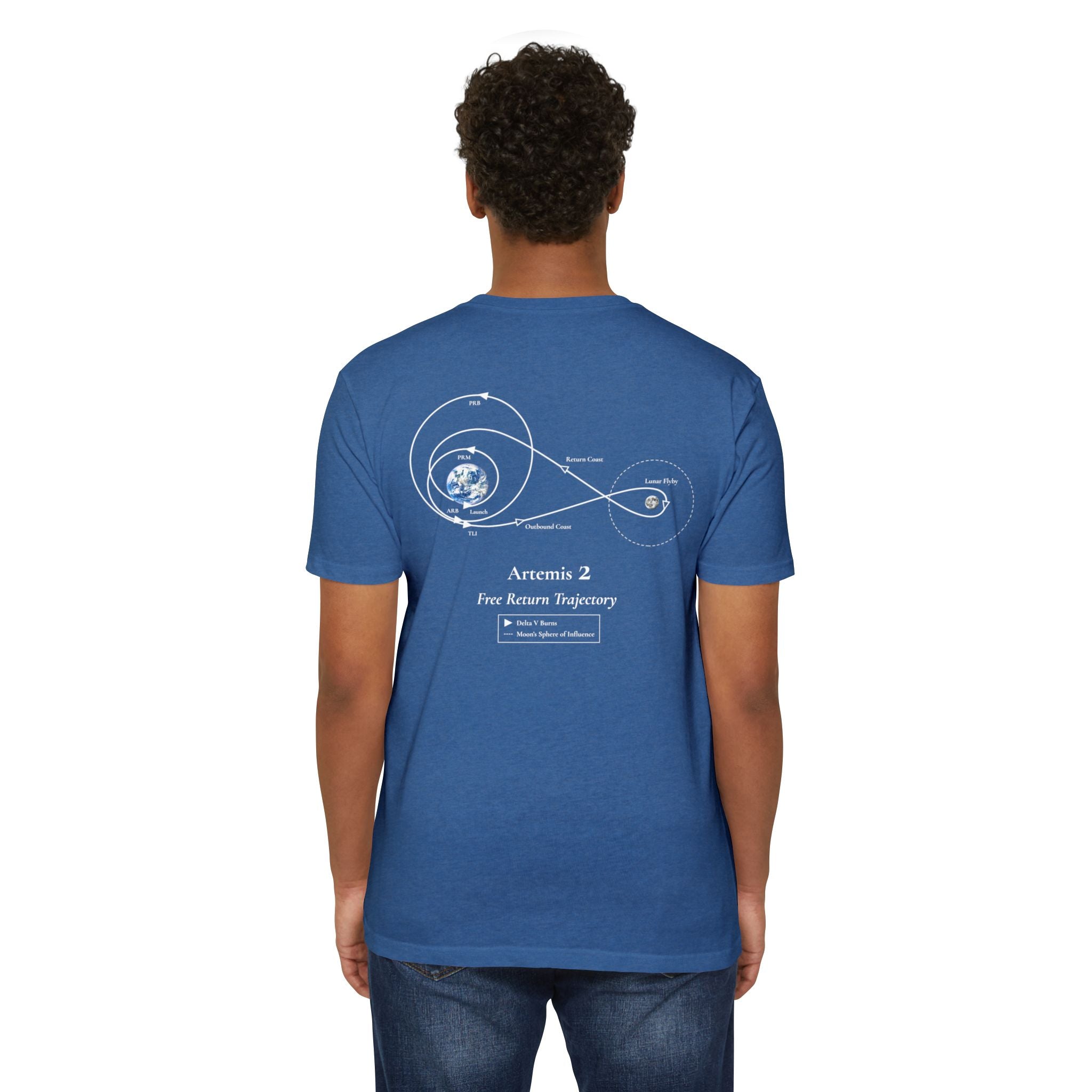 Artemis 2 Free Return Trajectory T-shirt | Spacecraft Moon Mission Tee