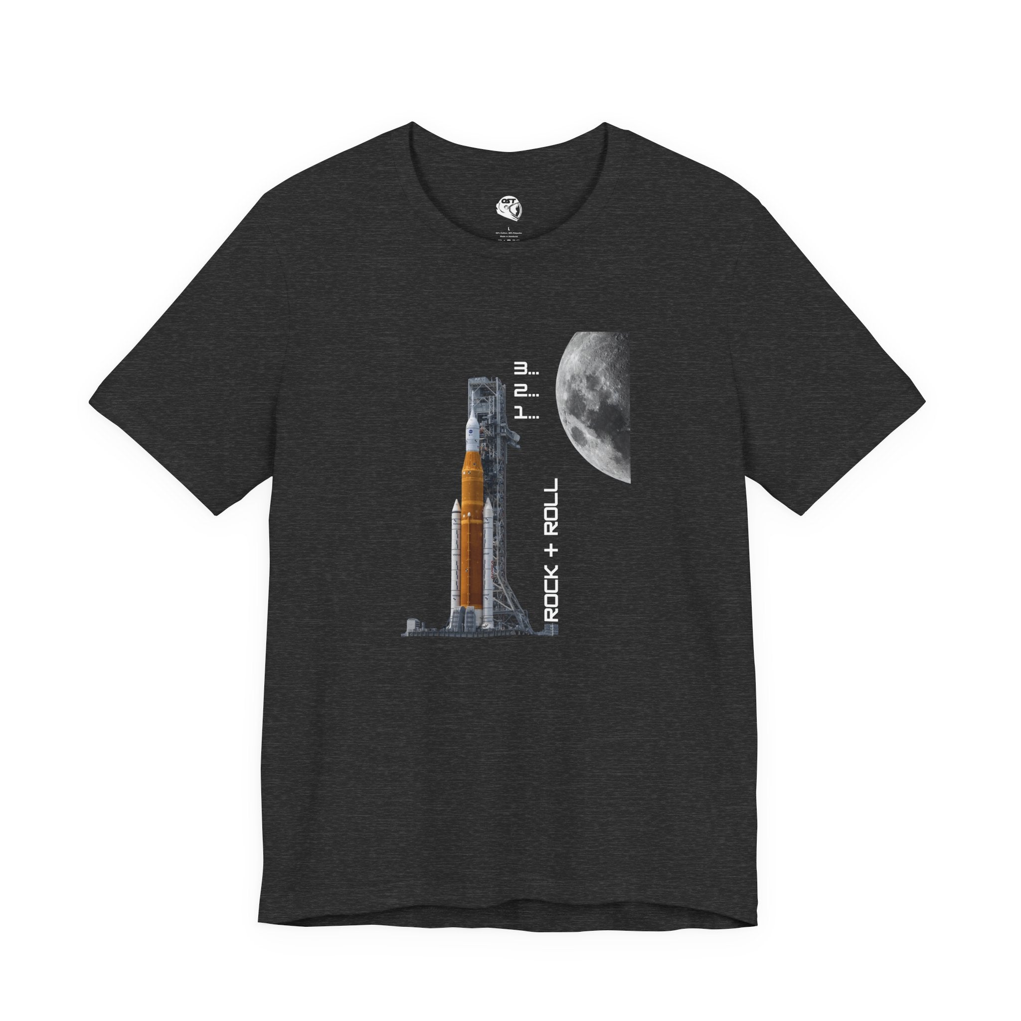Artemis Rocket with Moon T-shirt | Space Launch Graphic Tee