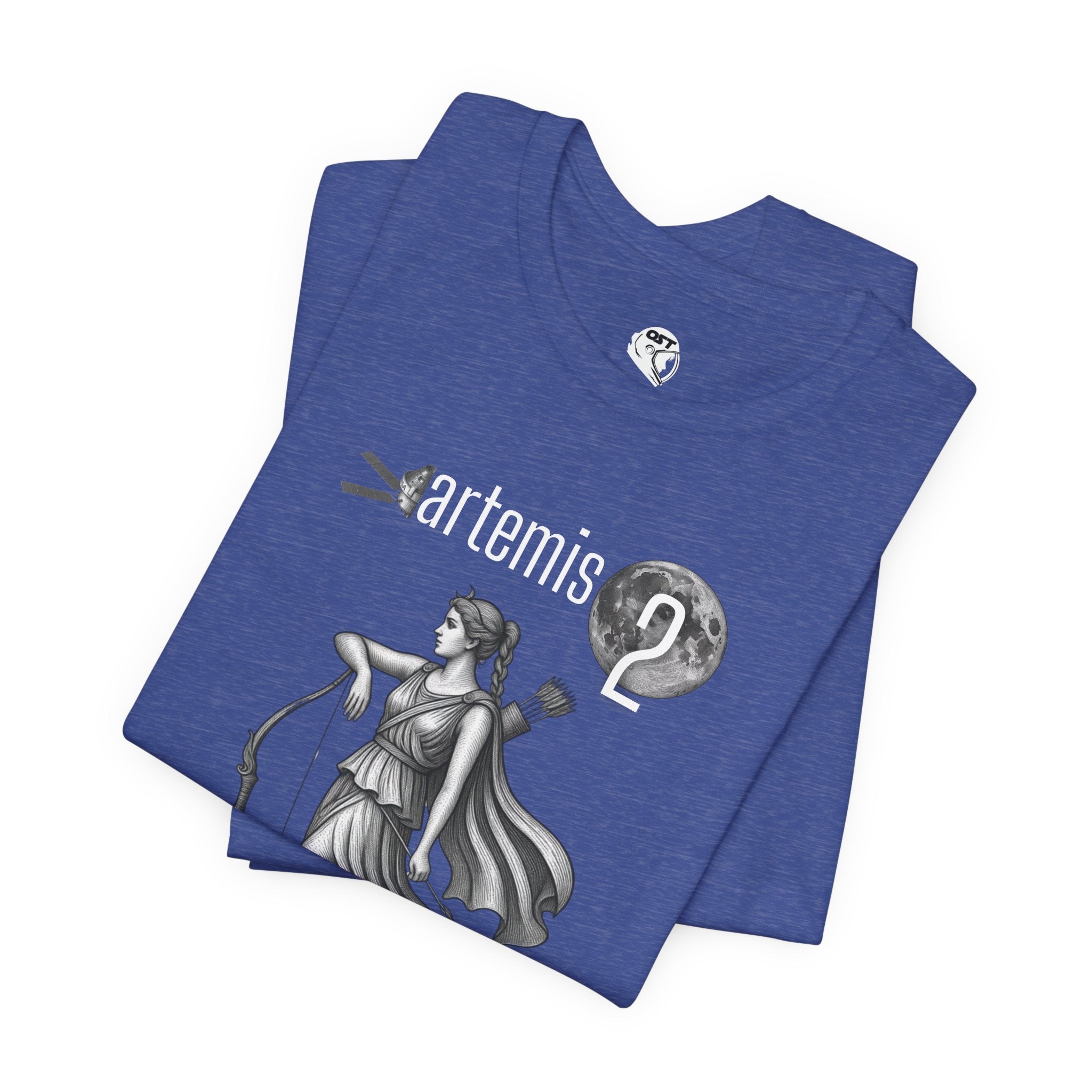 Artemis 2 Mission with Moon Goddess T-shirt | Space Mission Vintage Graphic Tee