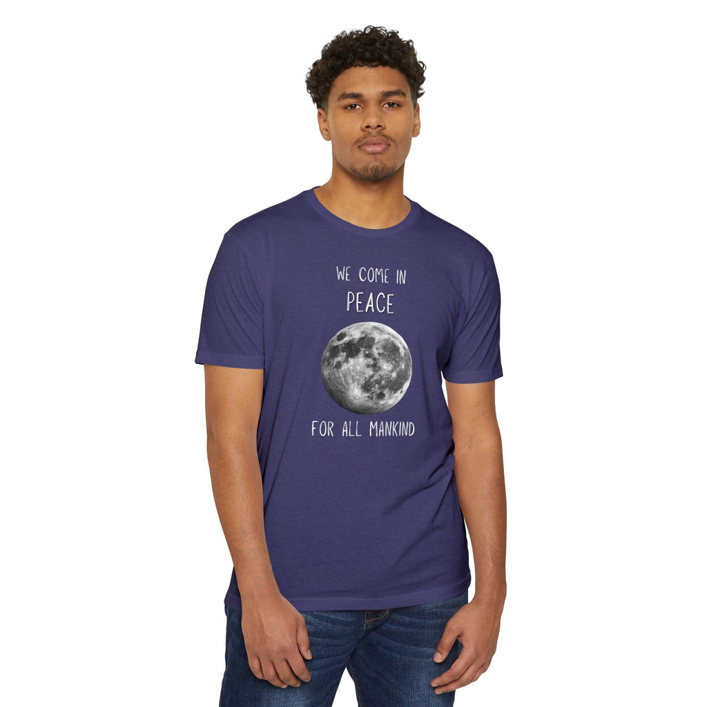 Moon 'We come in Peace' T-shirt | Lunar Graphic Tee