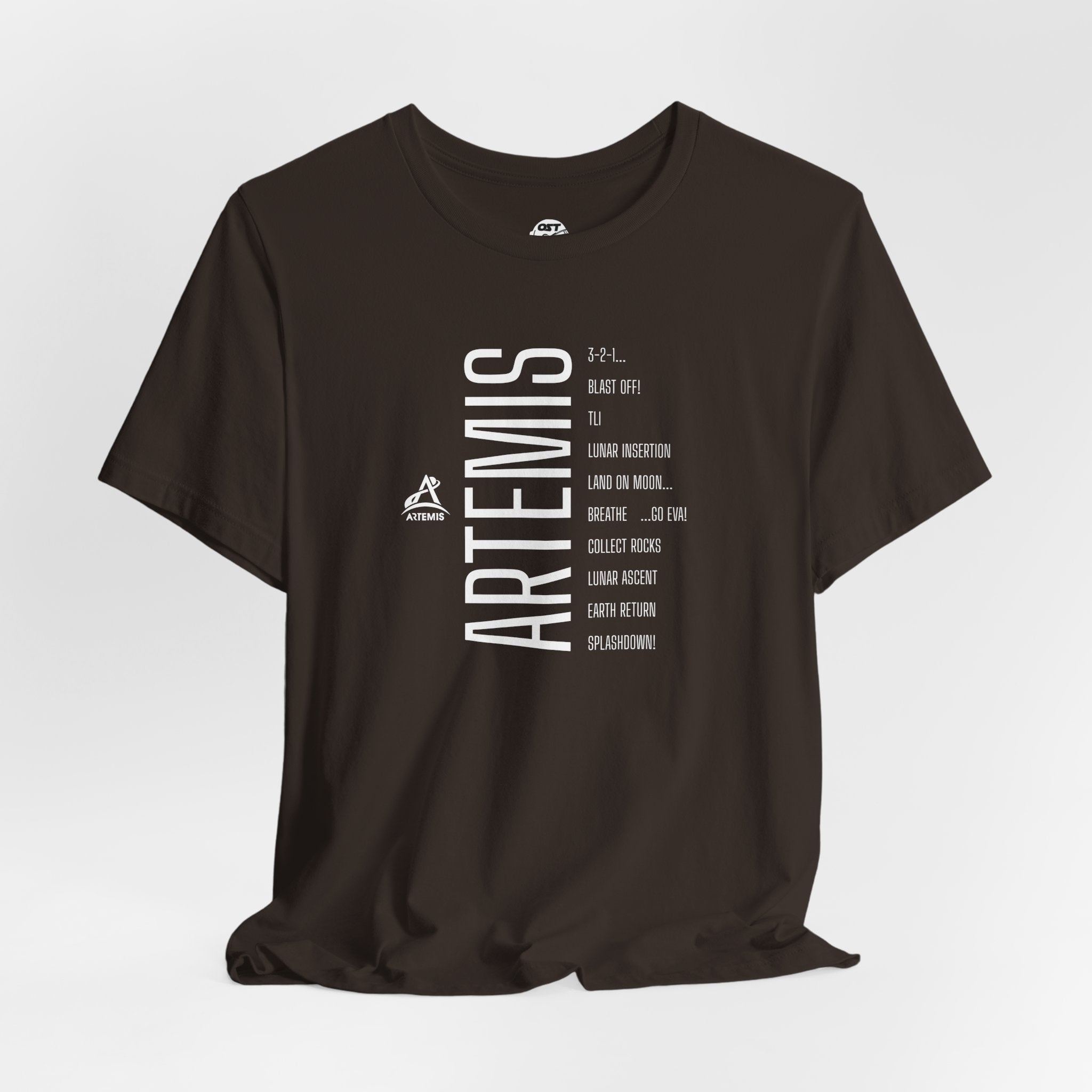 Artemis Mission Timeline T-shirt - Vertical | Space Mission Graphic Tee