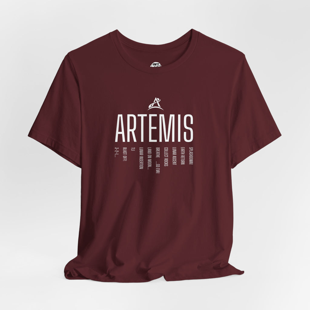Artemis Mission Timeline T-shirt | Space Mission Graphic Tee