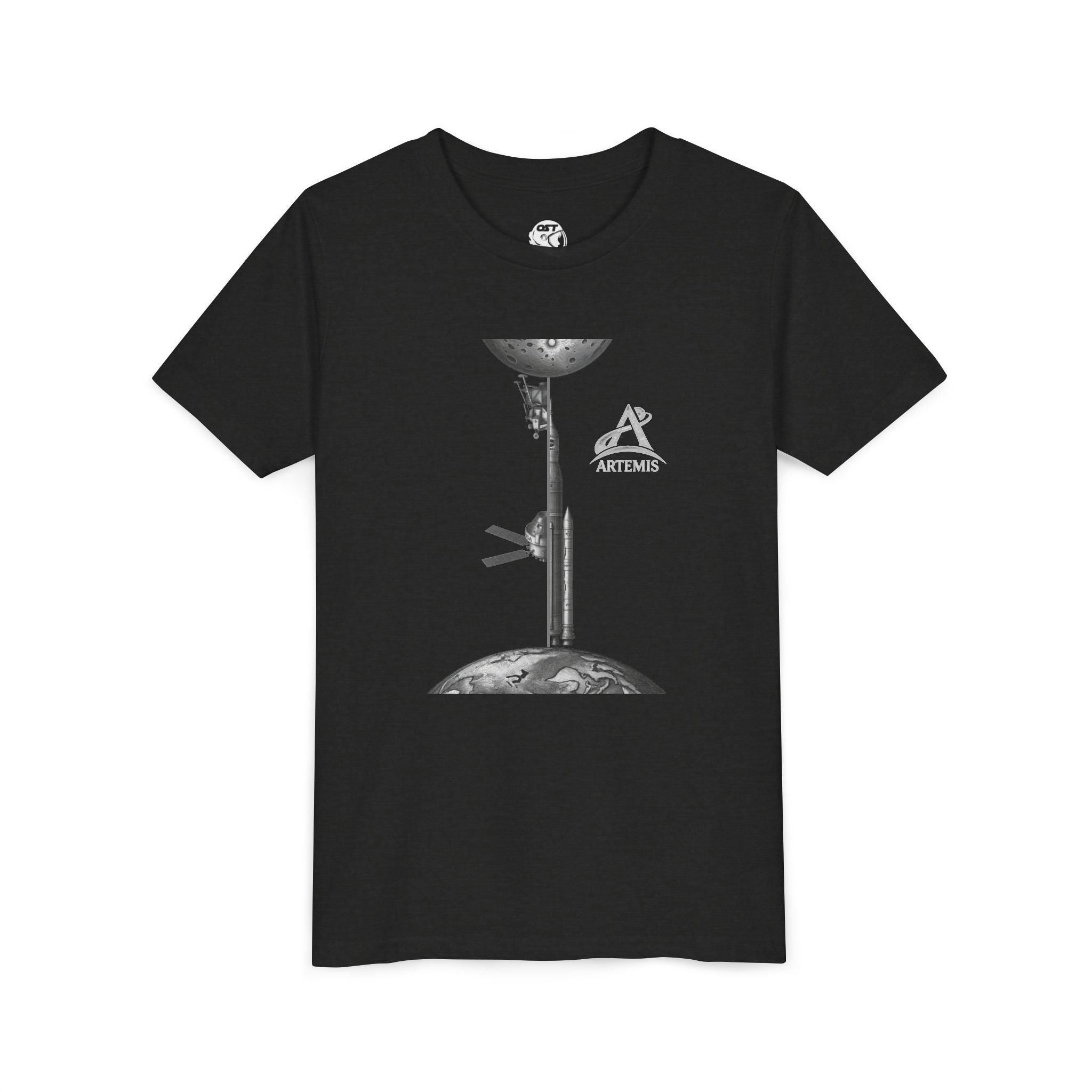 Kids Artemis Orion, Rocket & Lander | Lunar Mission Vintage Graphic Tee