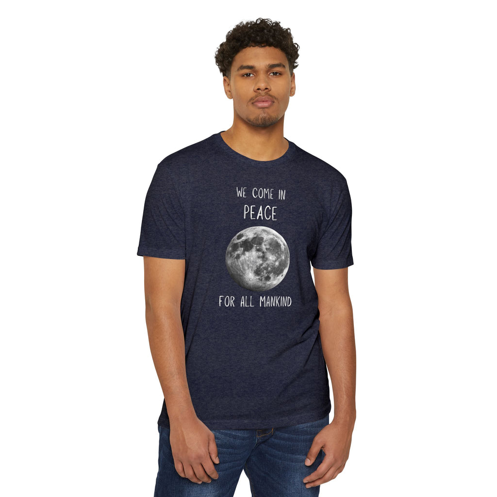 Moon 'We come in Peace' T-shirt | Lunar Graphic Tee
