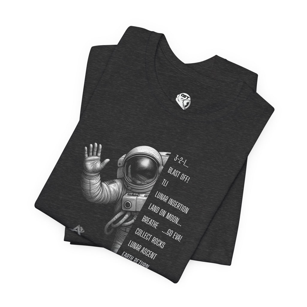 Artemis Mission Timeline with Astronaut | Space Mission Vintage Graphic Tee