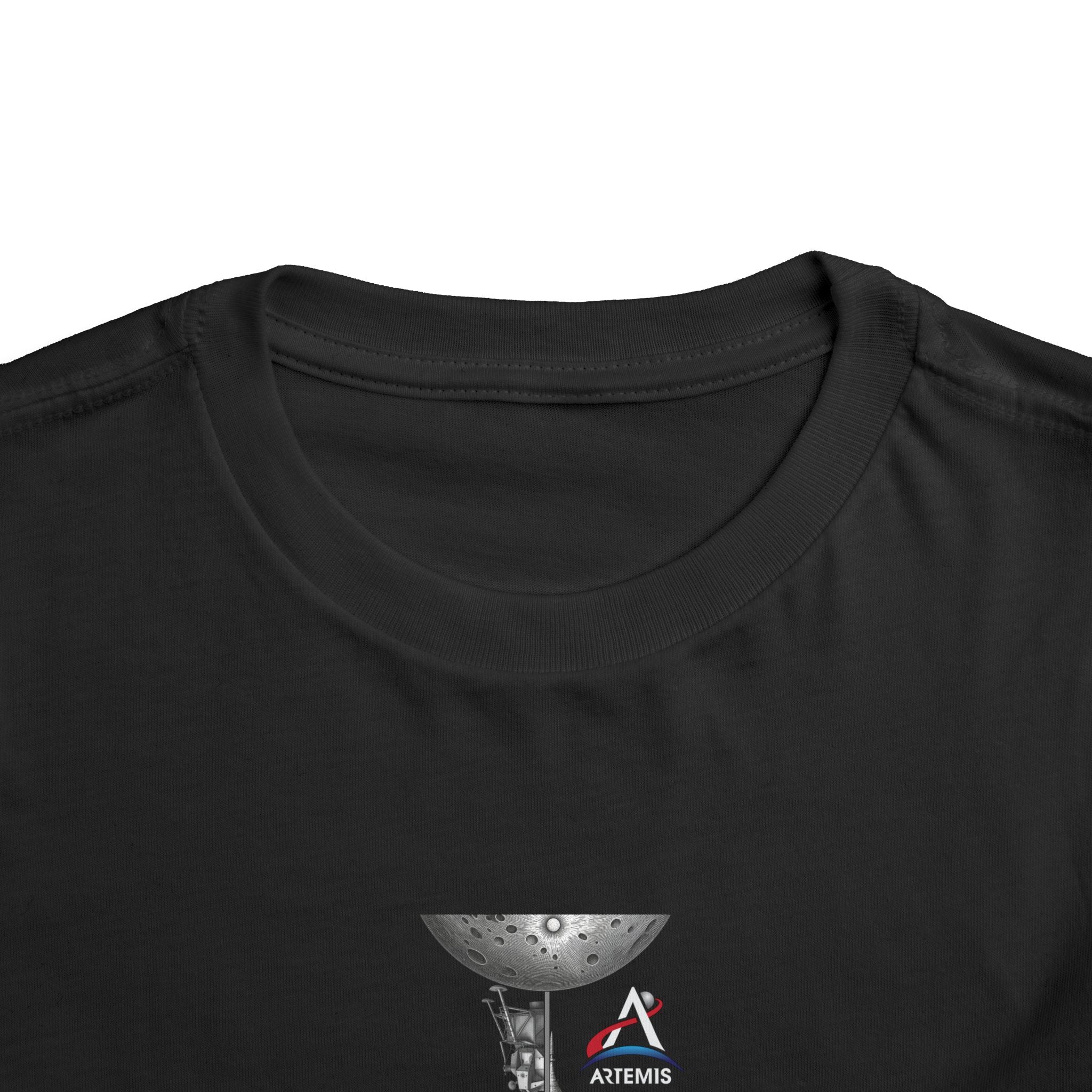 Astronaut Kid on Moon Toddler Tee | Space Helmet Rocket Illustration