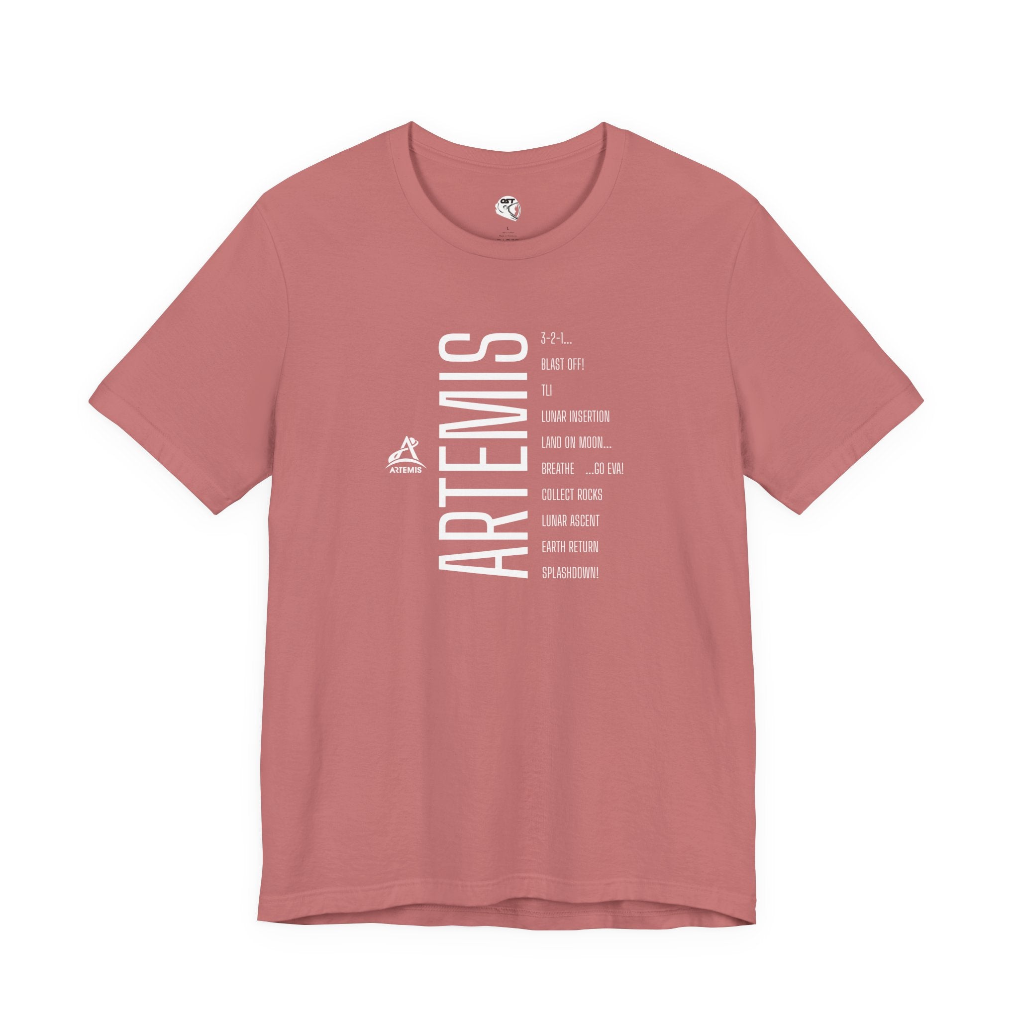 Artemis Mission Timeline T-shirt - Vertical | Space Mission Graphic Tee