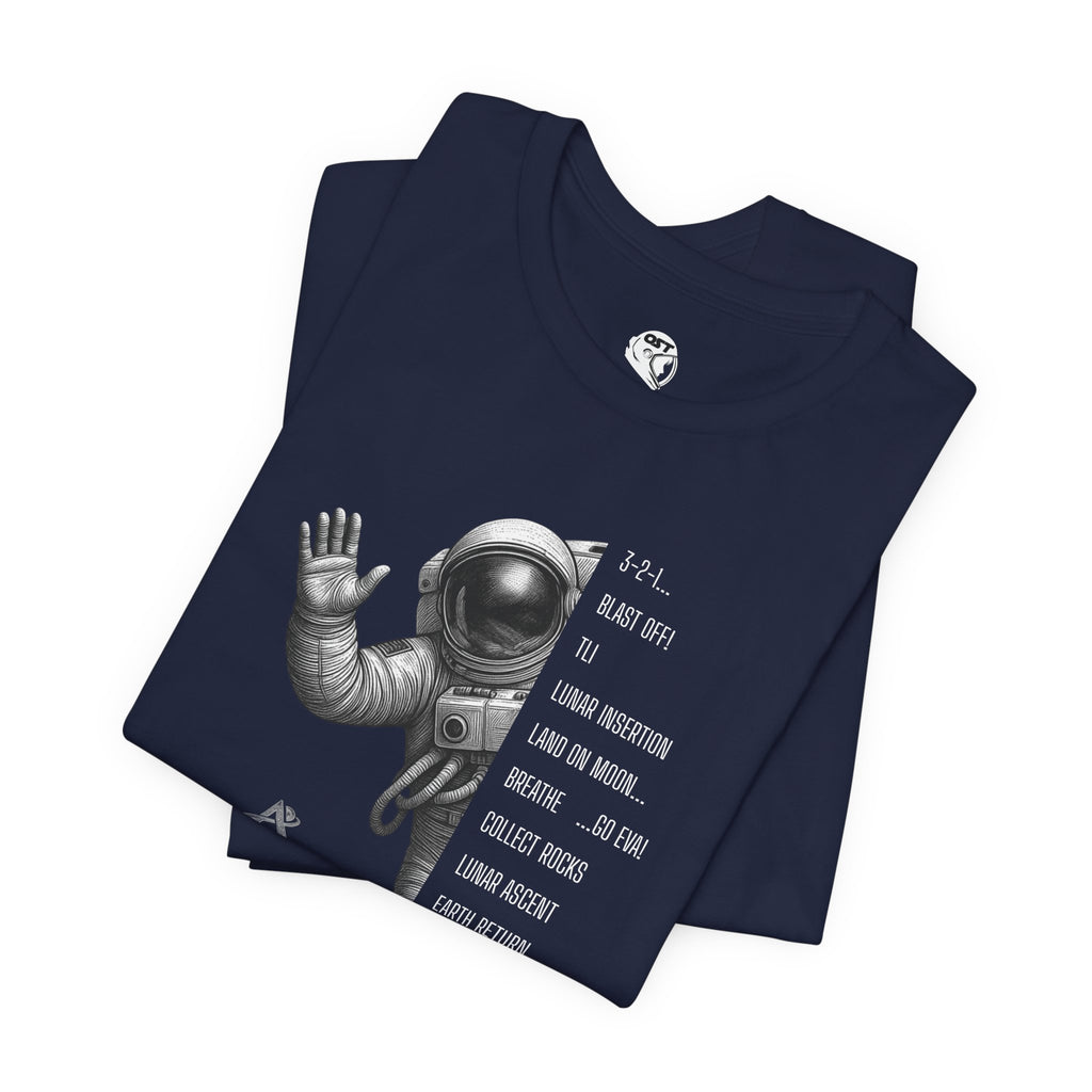 Artemis Mission Timeline with Astronaut | Space Mission Vintage Graphic Tee