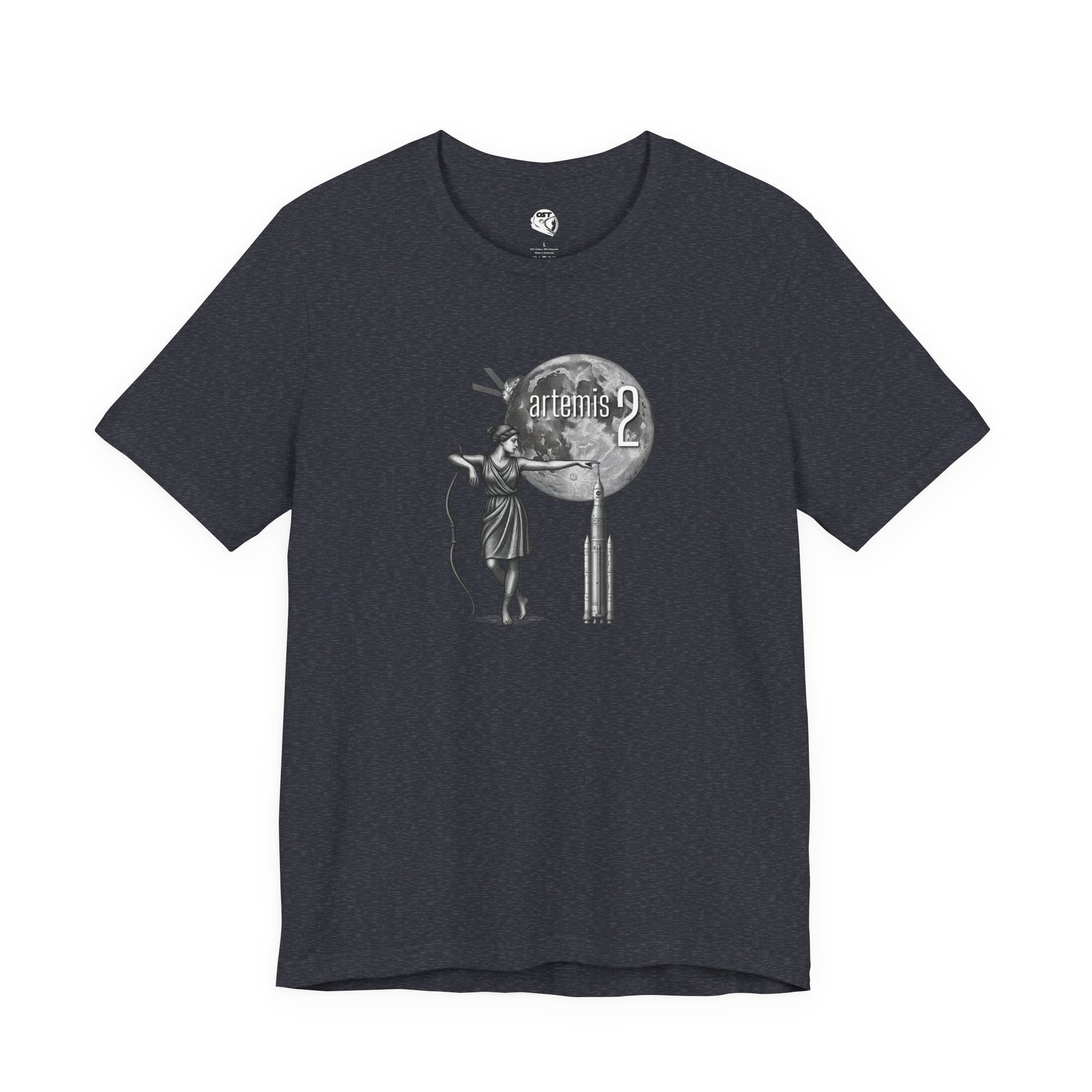 Artemis 2 Mission with Moon Goddess, Rocket, Moon & Orion T-shirt | Space Mission Vintage Graphic Tee