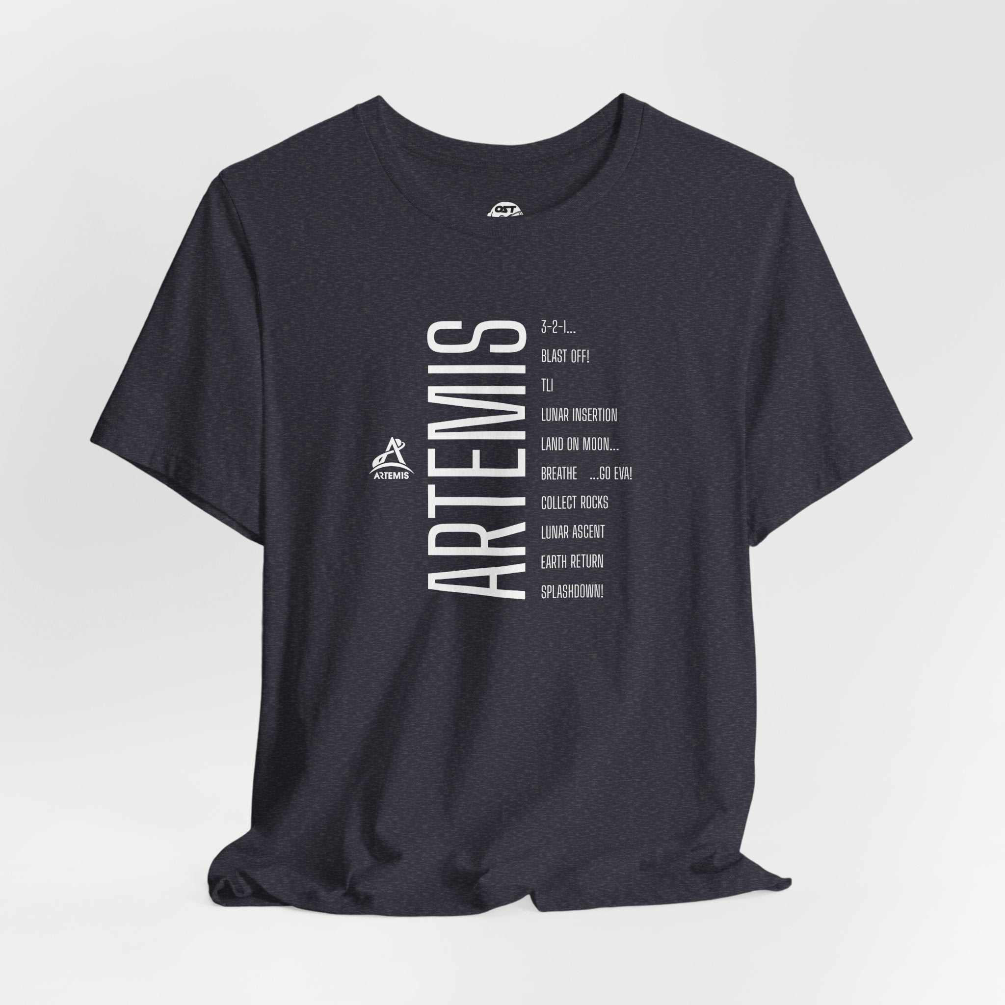Artemis Mission Timeline T-shirt - Vertical | Space Mission Graphic Tee
