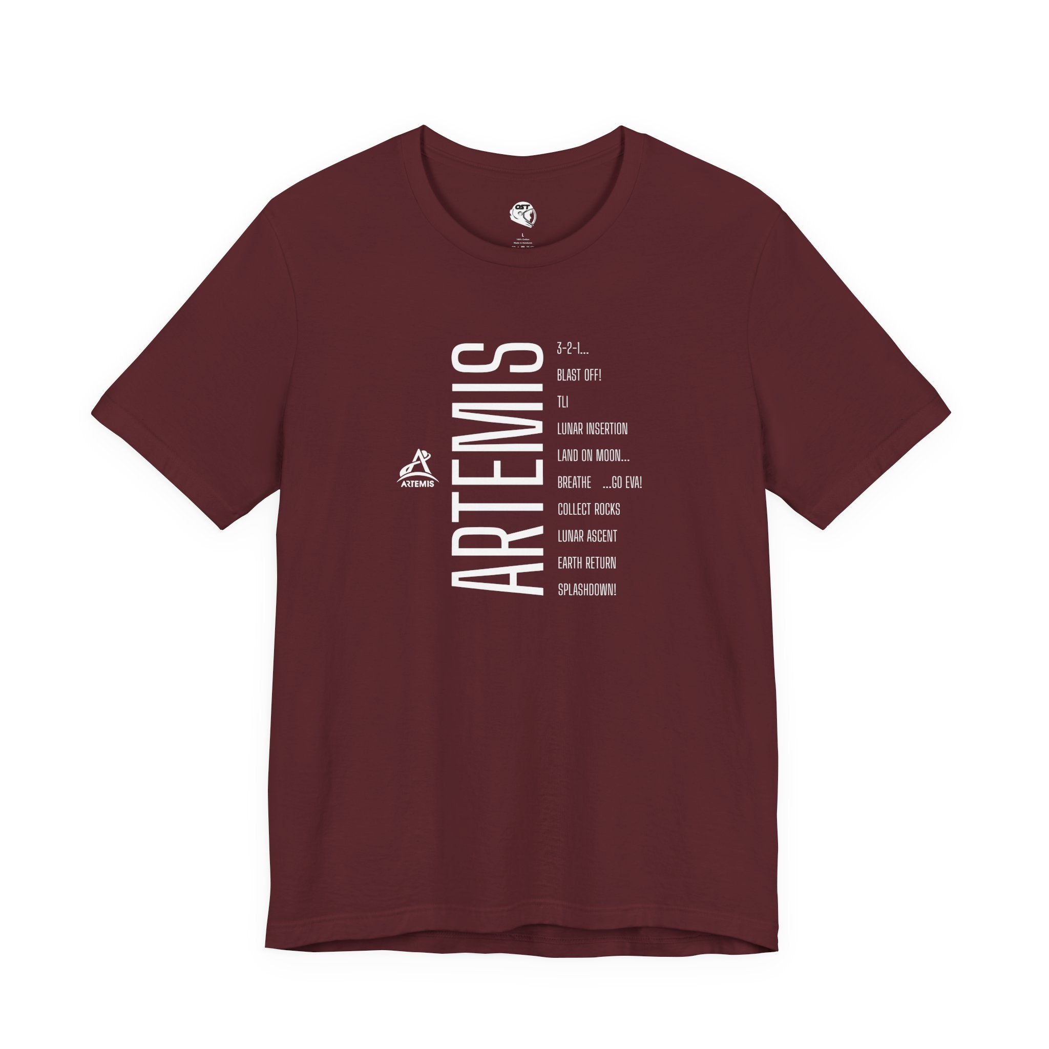 Artemis Mission Timeline T-shirt - Vertical | Space Mission Graphic Tee