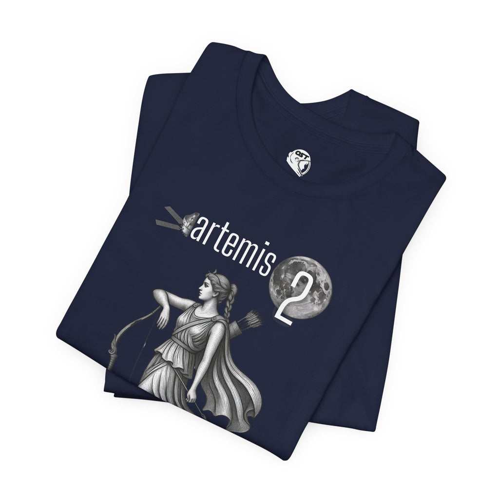 Artemis 2 Mission with Moon Goddess T-shirt | Space Mission Vintage Graphic Tee