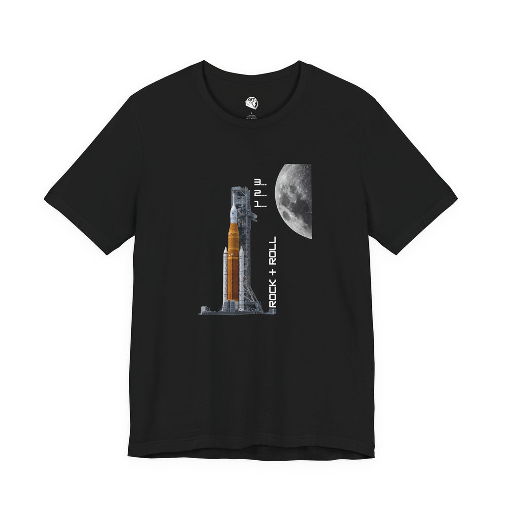 Artemis Rocket with Moon T-shirt | Space Launch Graphic Tee